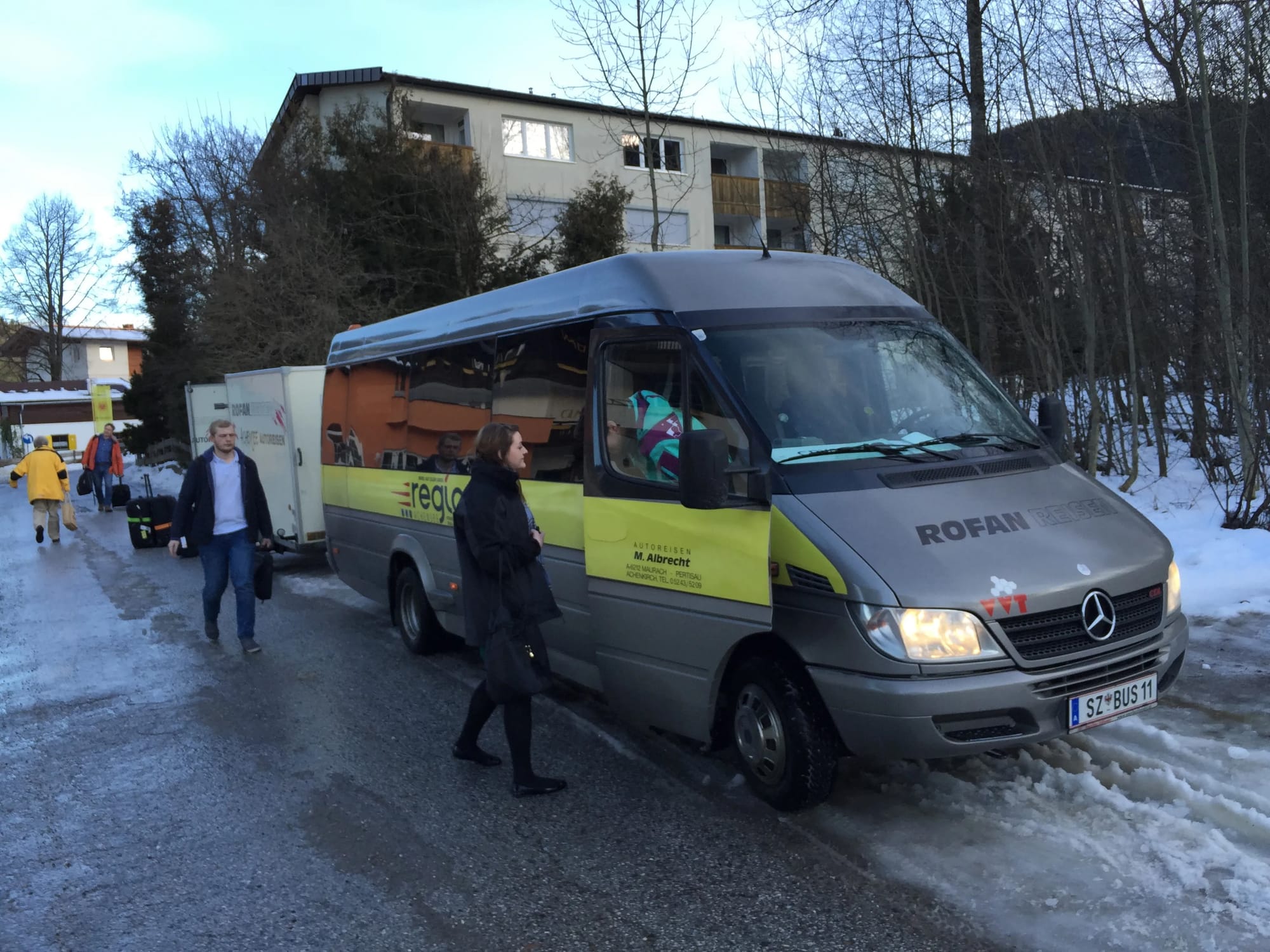 Photo by Author — transfer ‘bus’ for the 90-minute return to Innsbruck