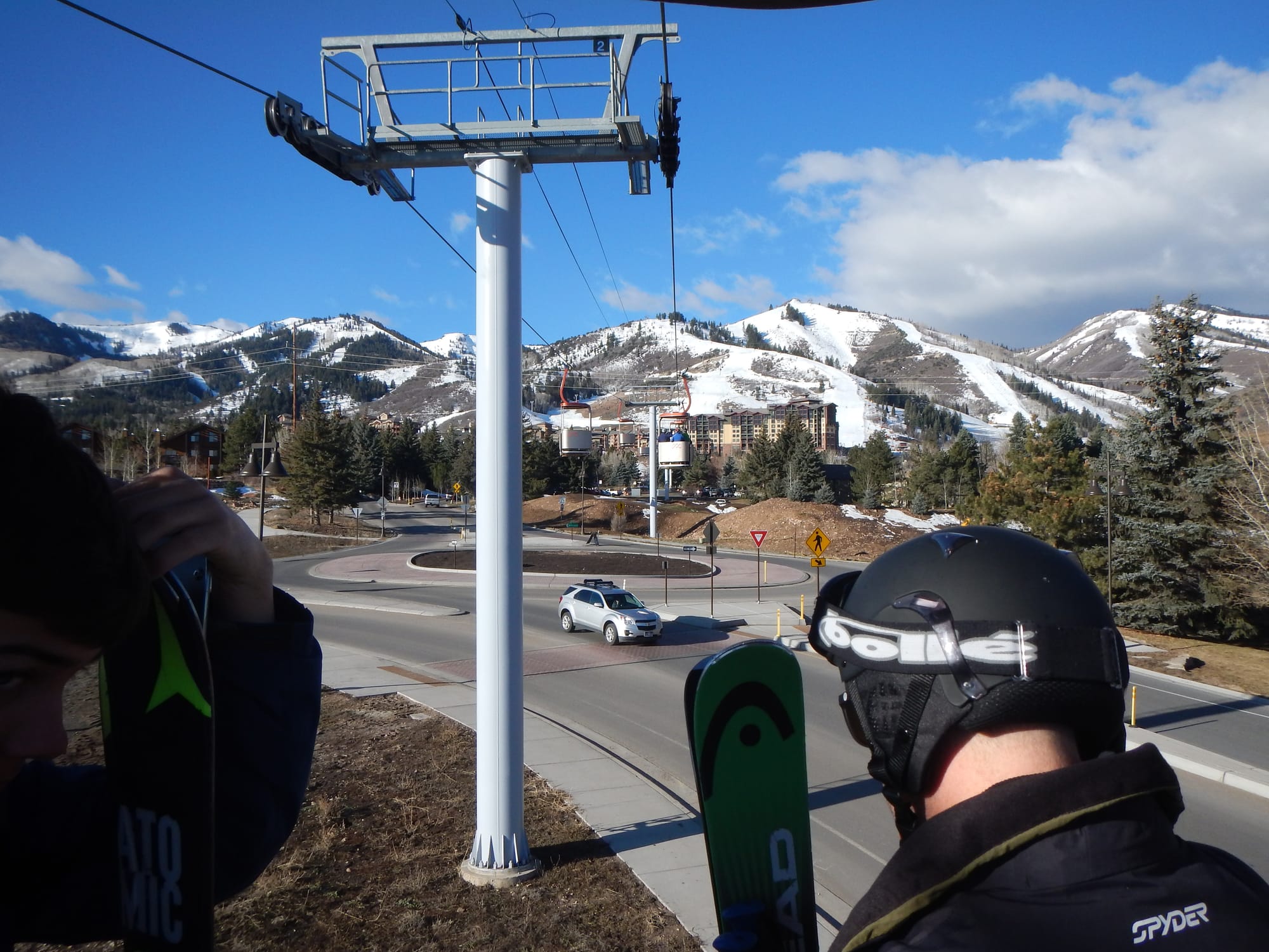 Photo by Author — riding the Cabriolet Lift — The Canyons Ski Area