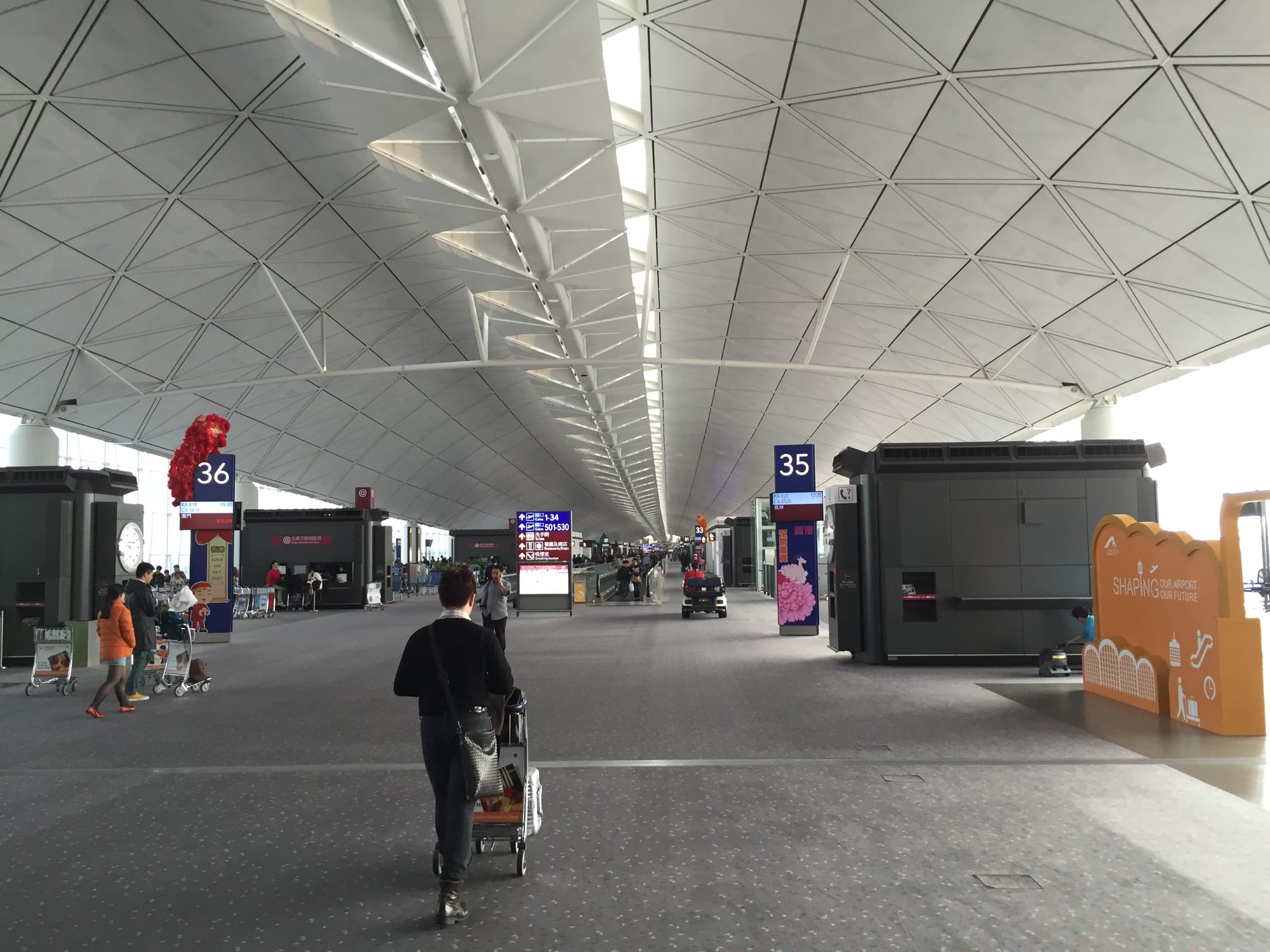 Photo by Author — A quiet Hong Kong airport