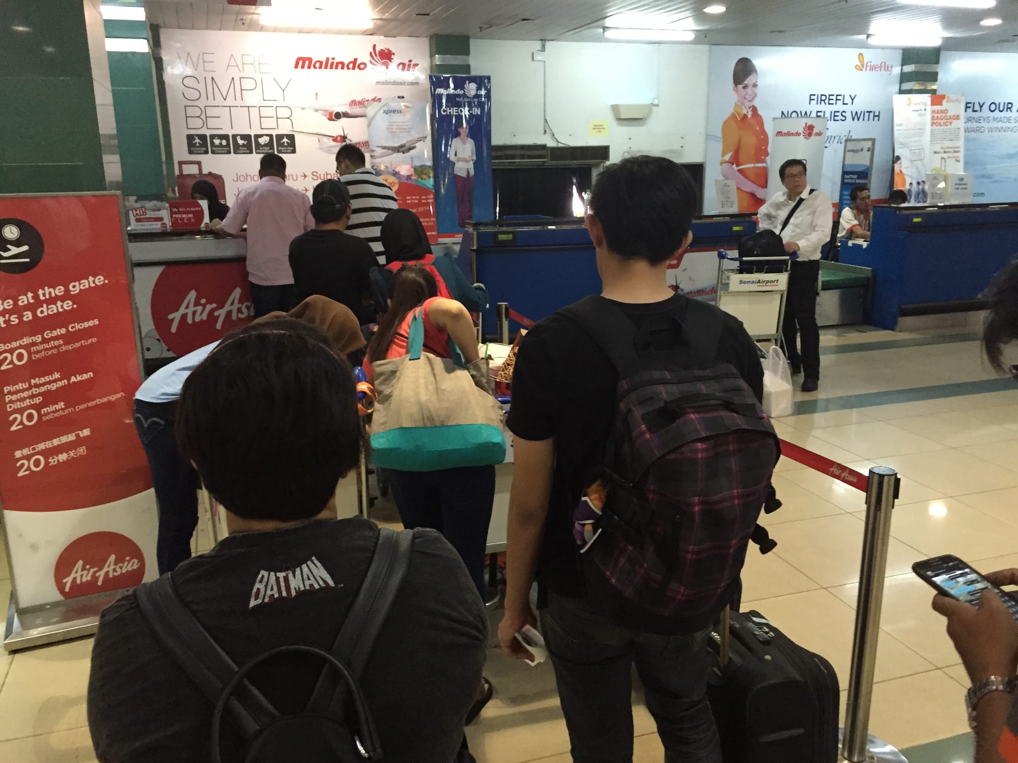 Photo by Author — madness at check-in — thanks, Air Asia