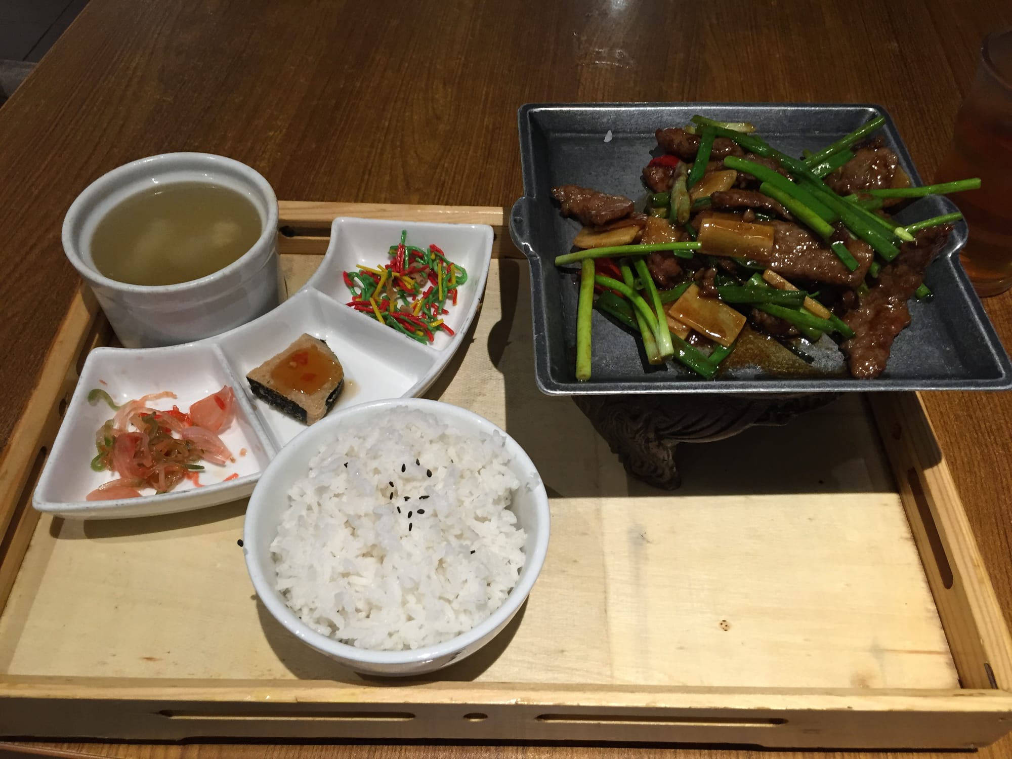 Photo by Author — beef with ginger and spring onions — the Taiwan Courtyard (小台阁) in the Queensberry Mall