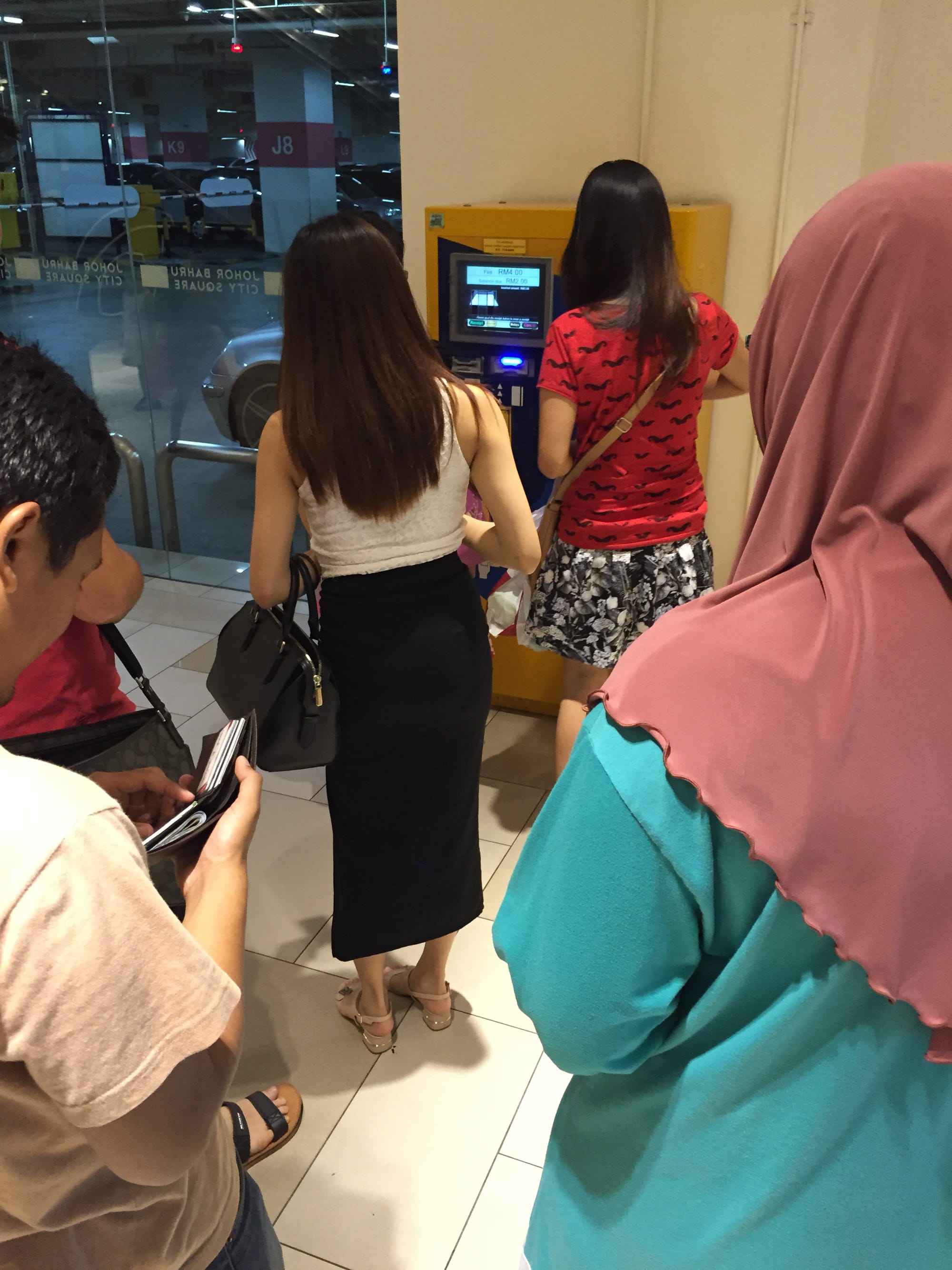 Photo by Author — queuing to pay for parking — Johor Bahru City Square Shopping Mall