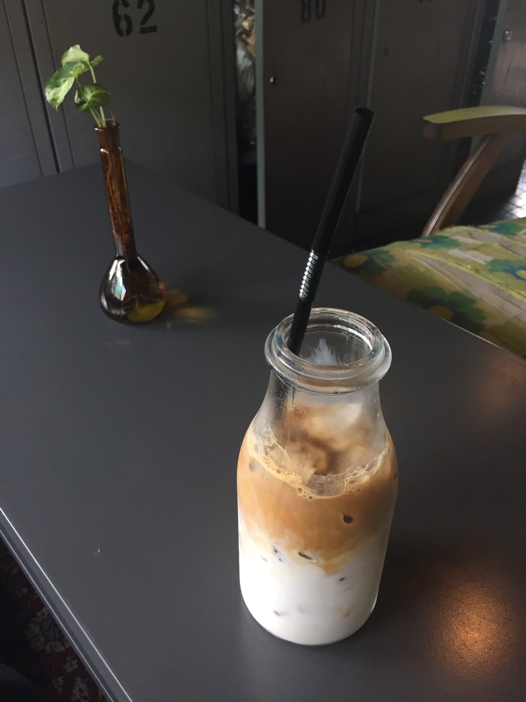 Photo by Author — iced coffee at the Monsta Café