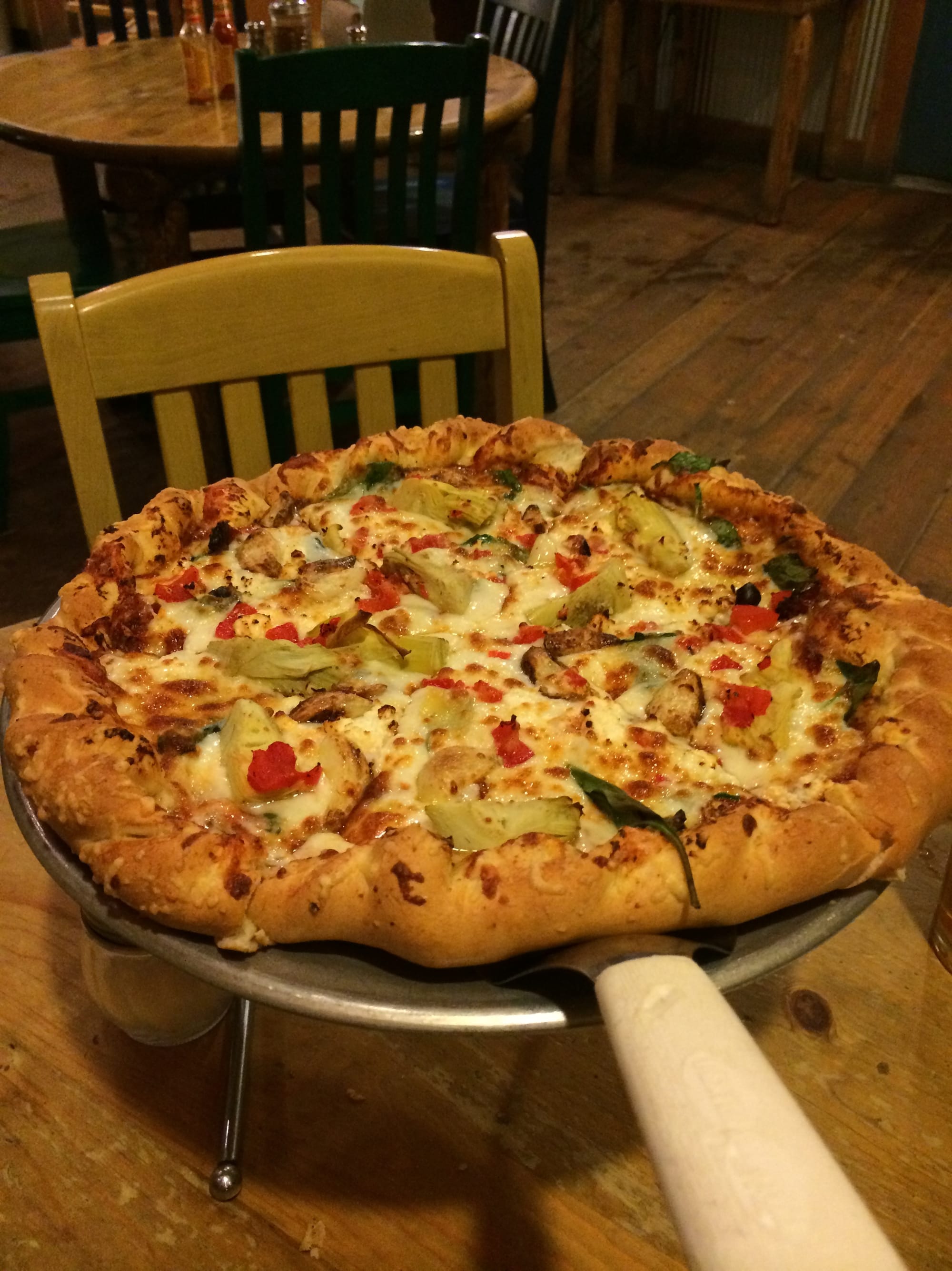 Photo by Author — pizza at the Blue Moon Bakery, Big Sky, Montana