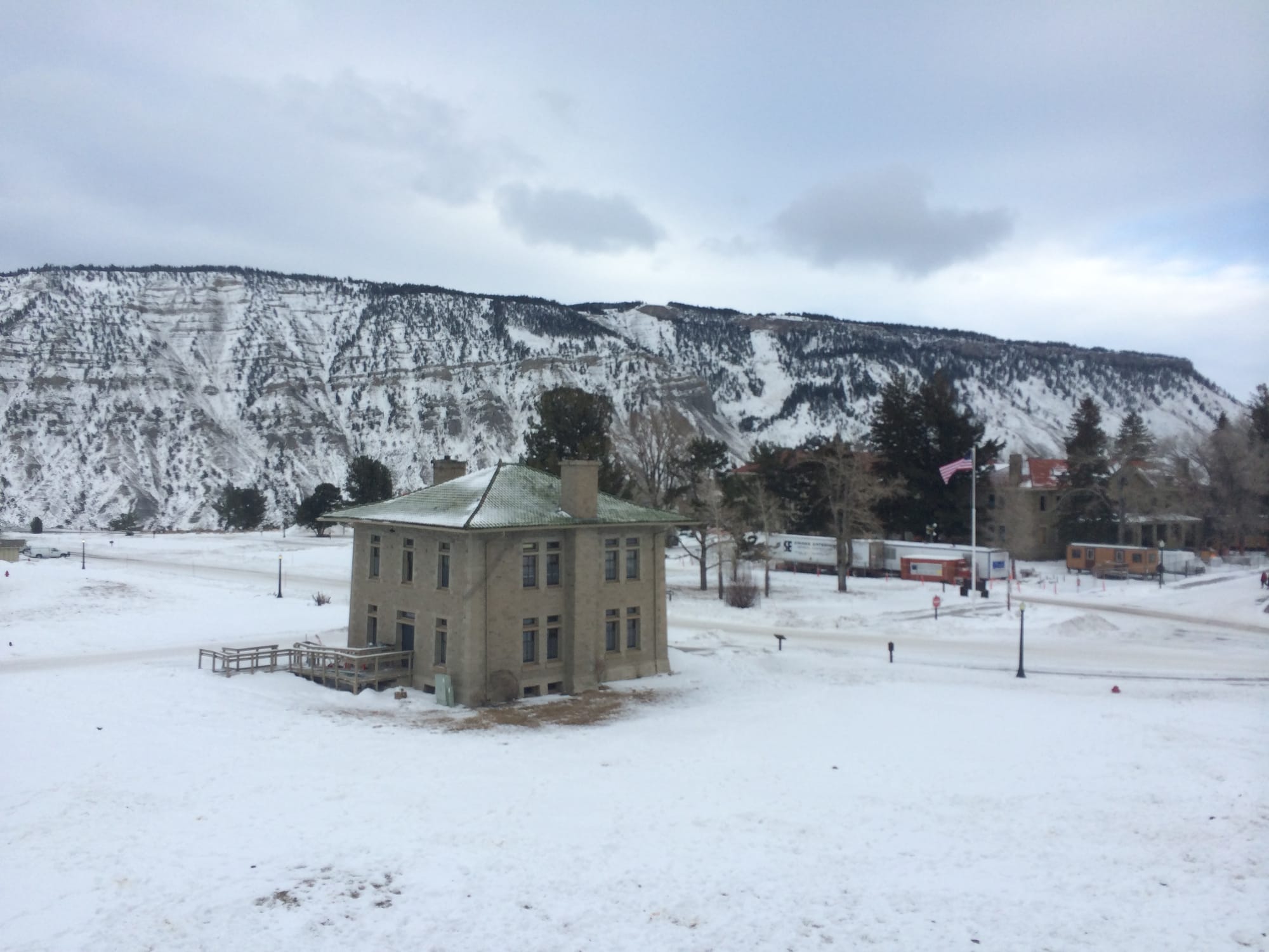 Photo by Author — view from the room — not the odd ‘block house’