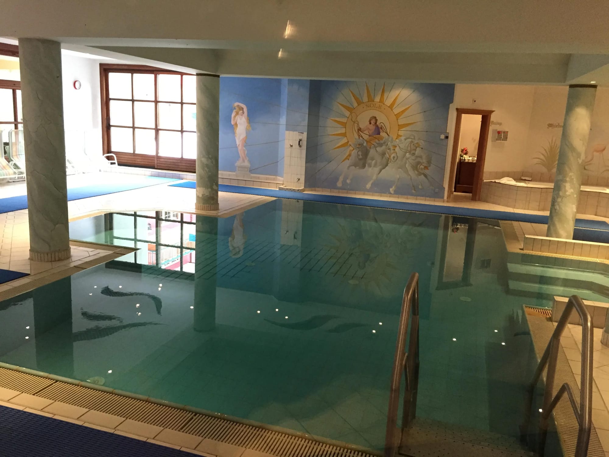 Photo by Author — swimming pool, Hotel Sonnschein, Niederau, Austria