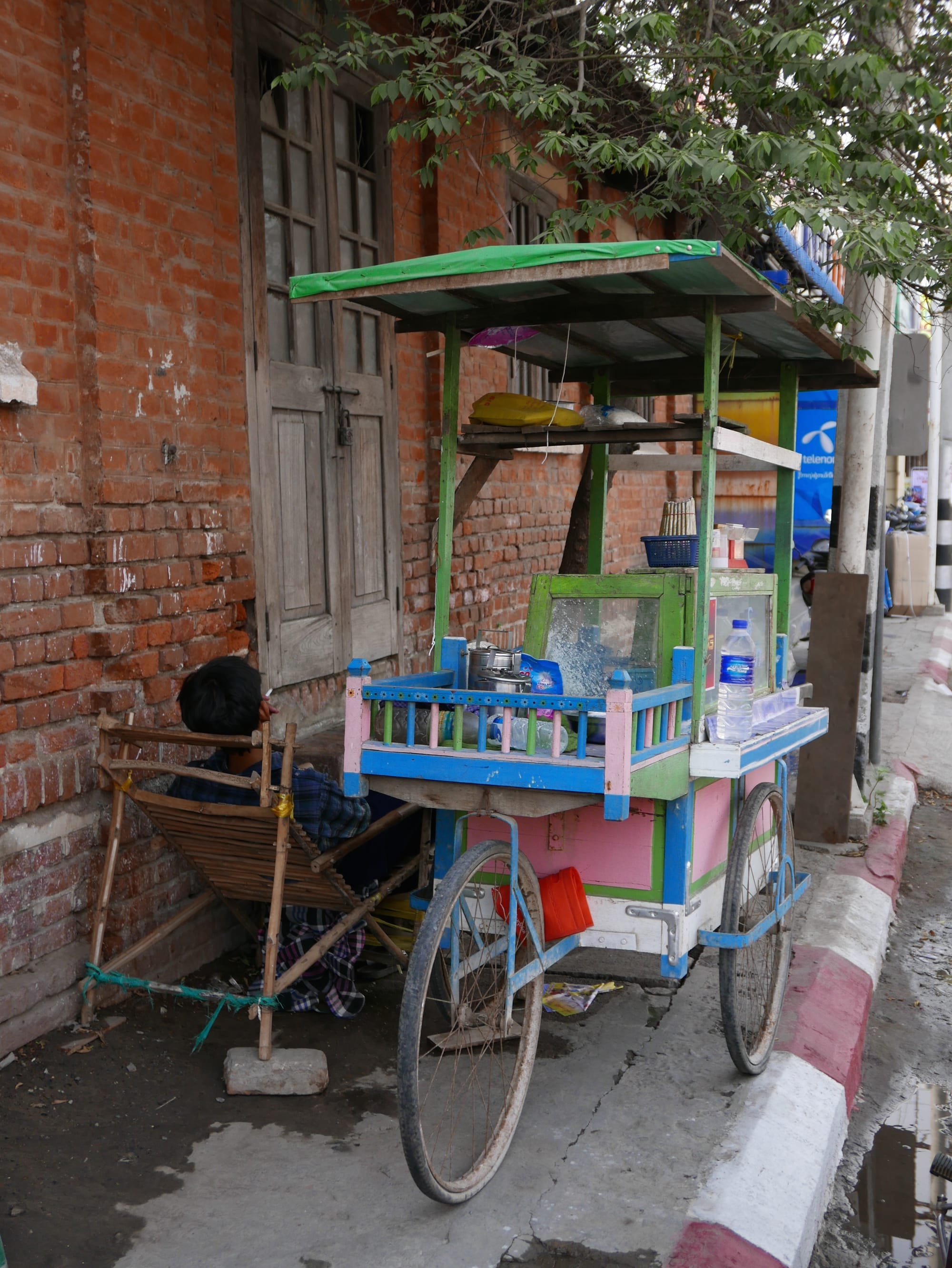 Photo by Author — street vendor in Mandalay