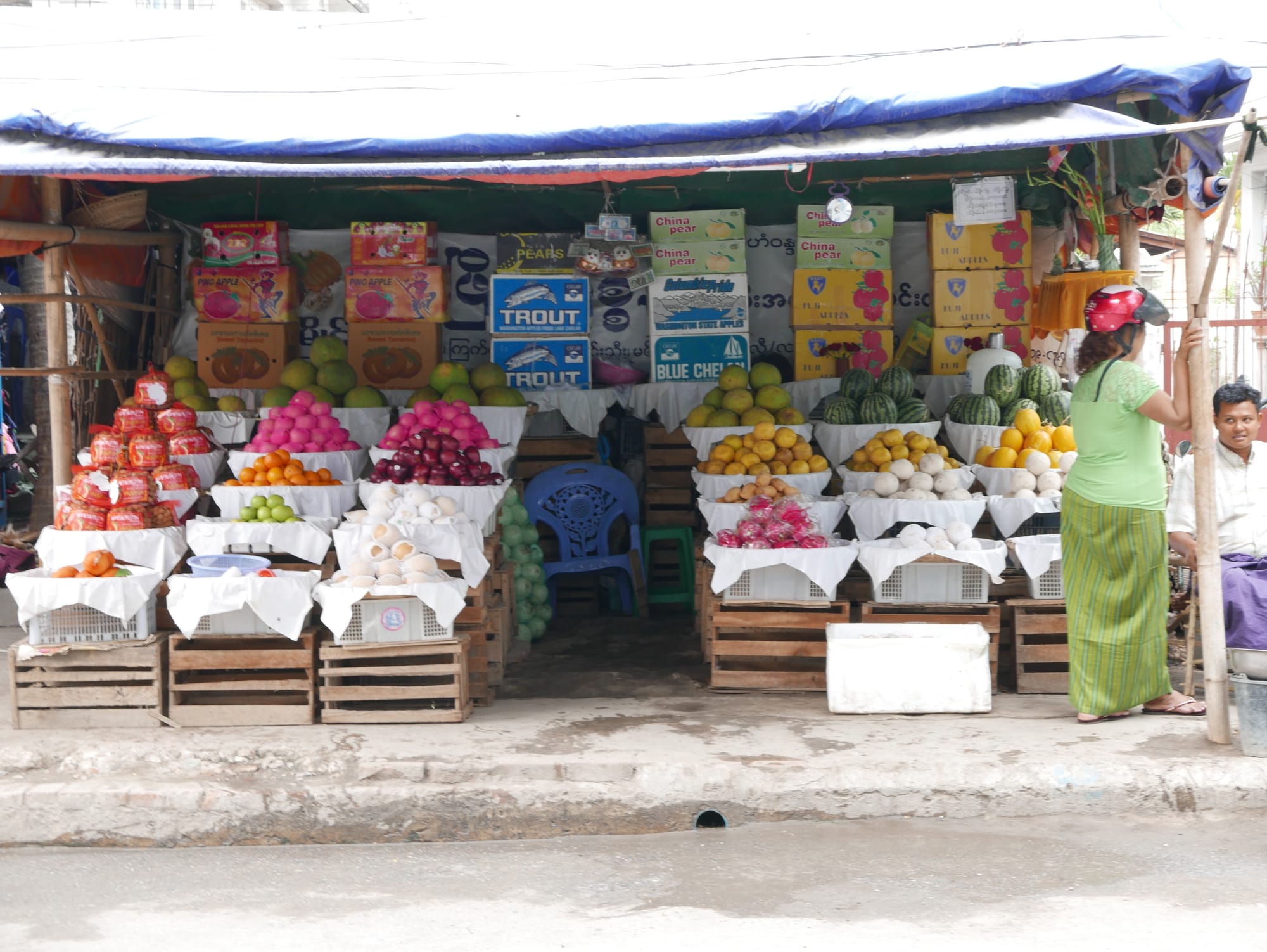 Photo by Author — fruit seller — Mandalay