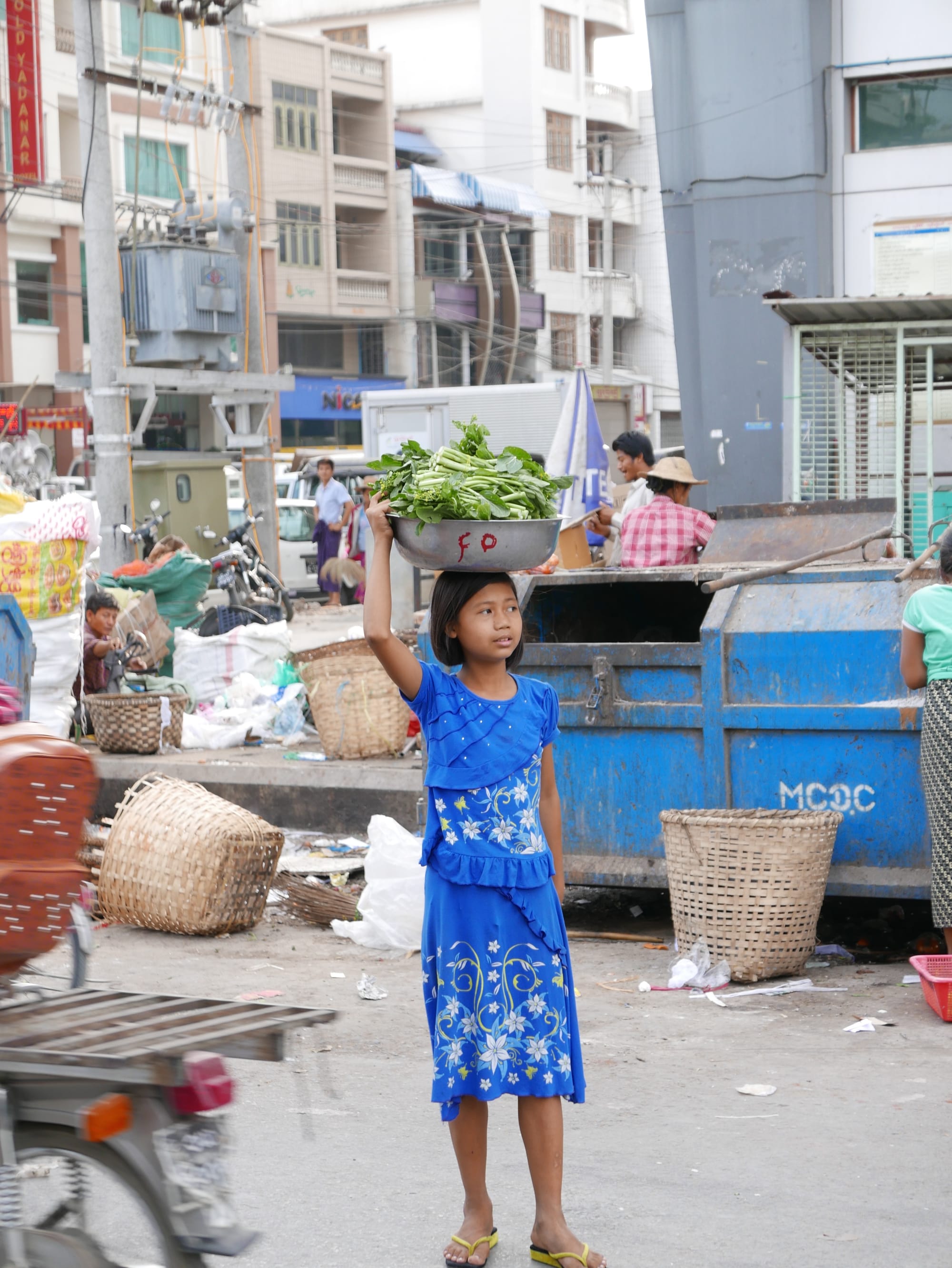 Photo by Author — street market — Mandalay