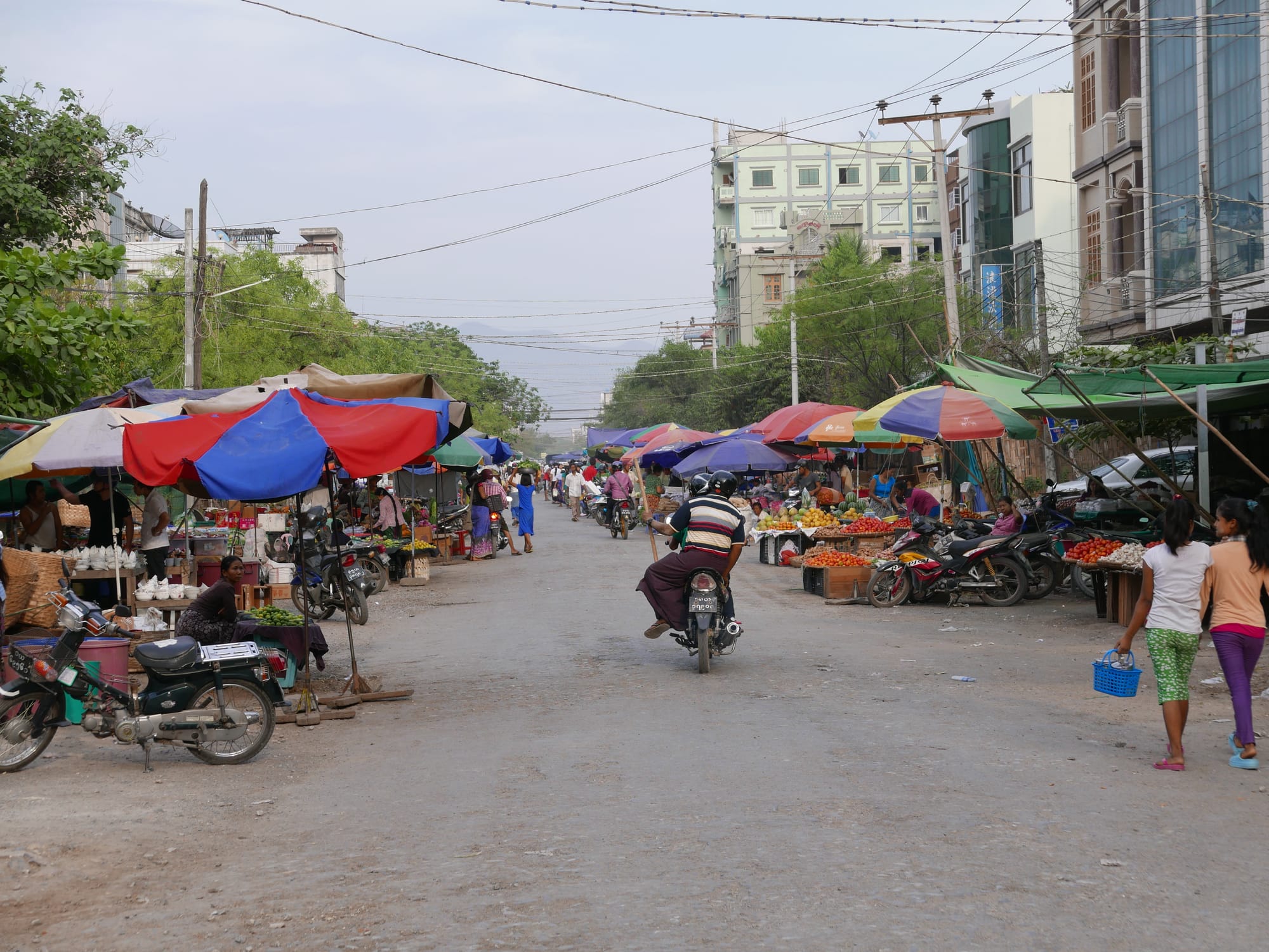 Photo by Author — street market — Mandalay