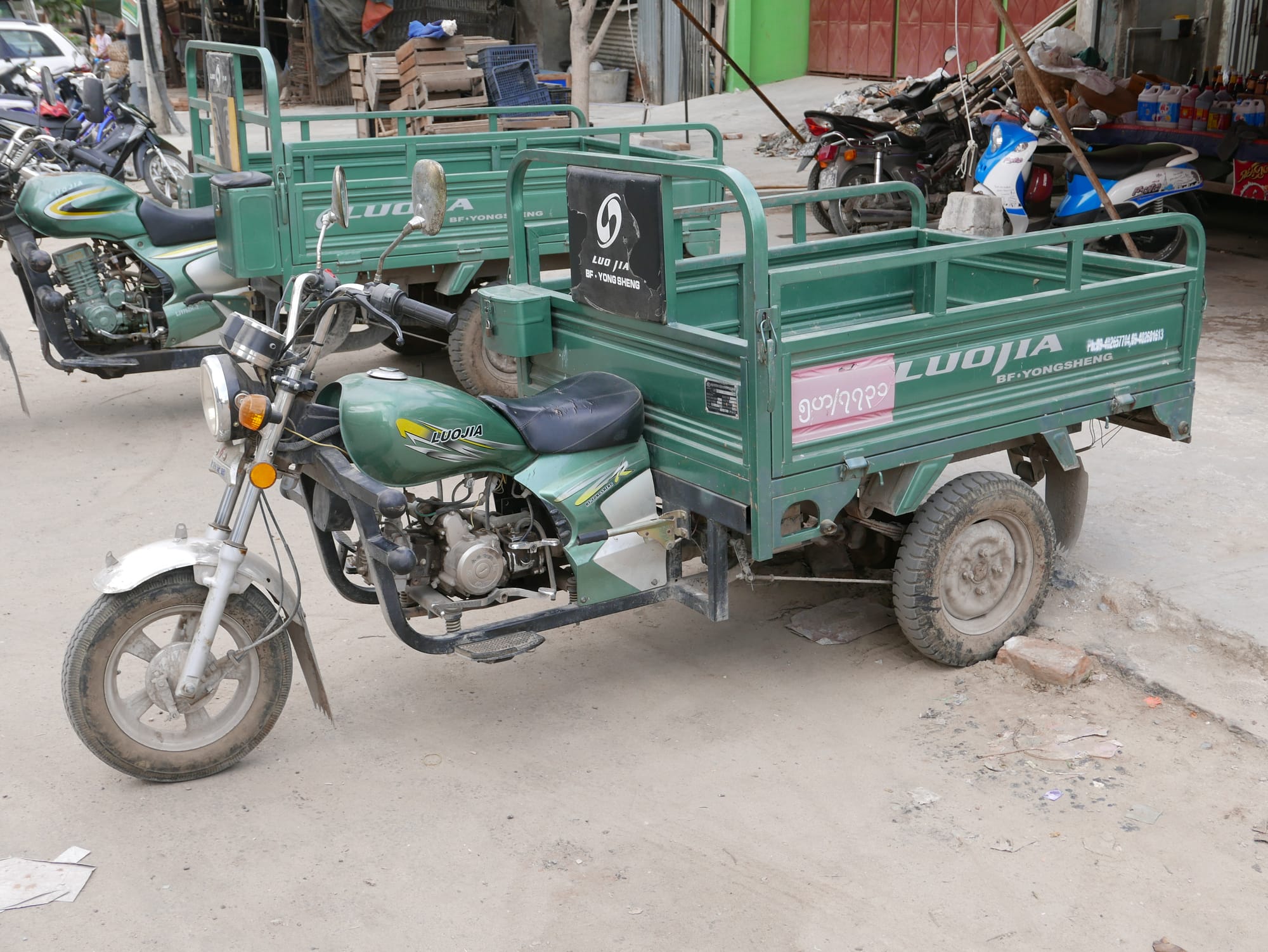 Photo by Author — this is what you get when a motorbike and a small truck love each other very much