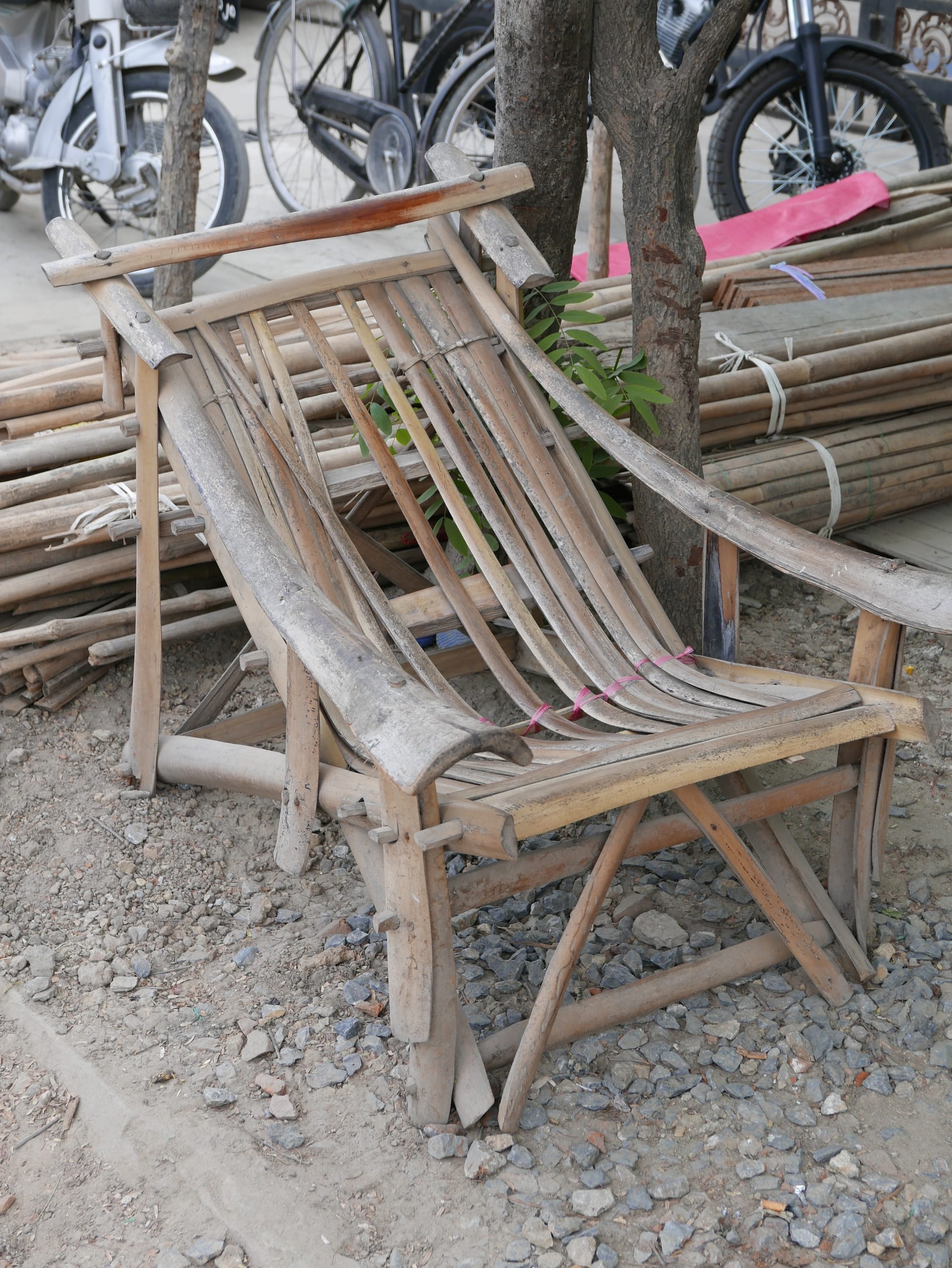 Photo by Author — a popular style of local chair made from bamboo