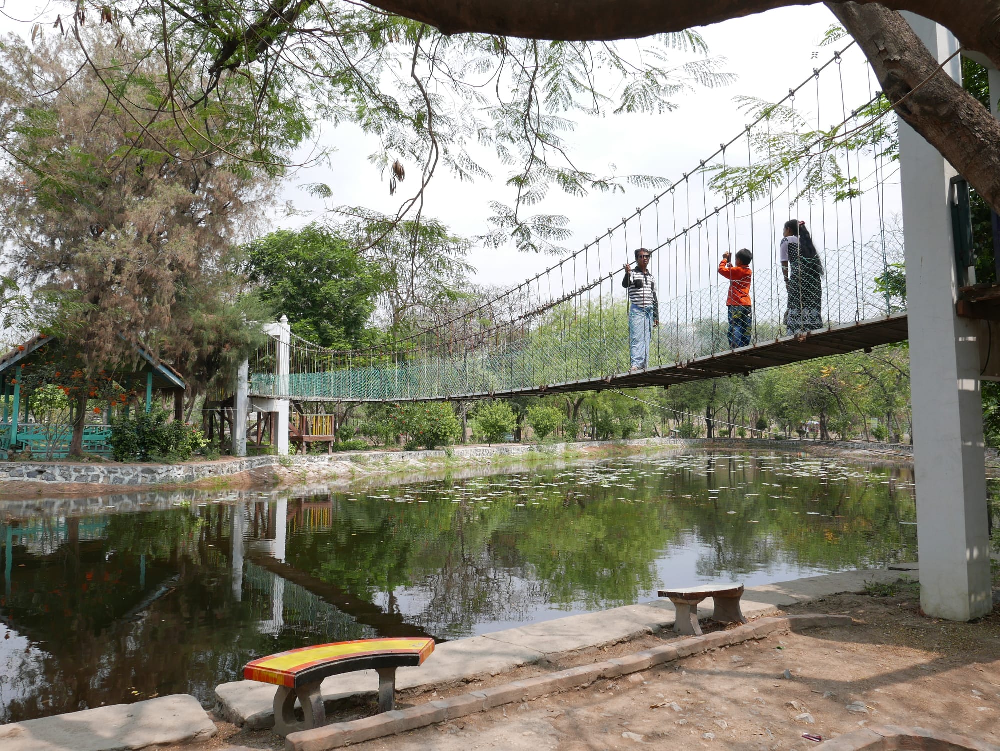 Photo by Author — bridge at Yadanabon Zoo, Mandalay, Myanmar