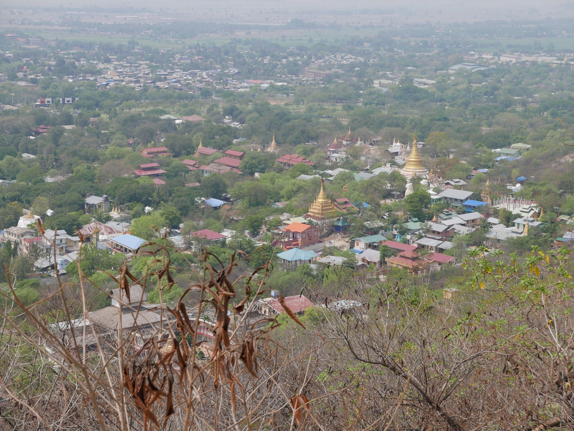 Photo by Author — looking back at Mandalay from Mandalay Hill
