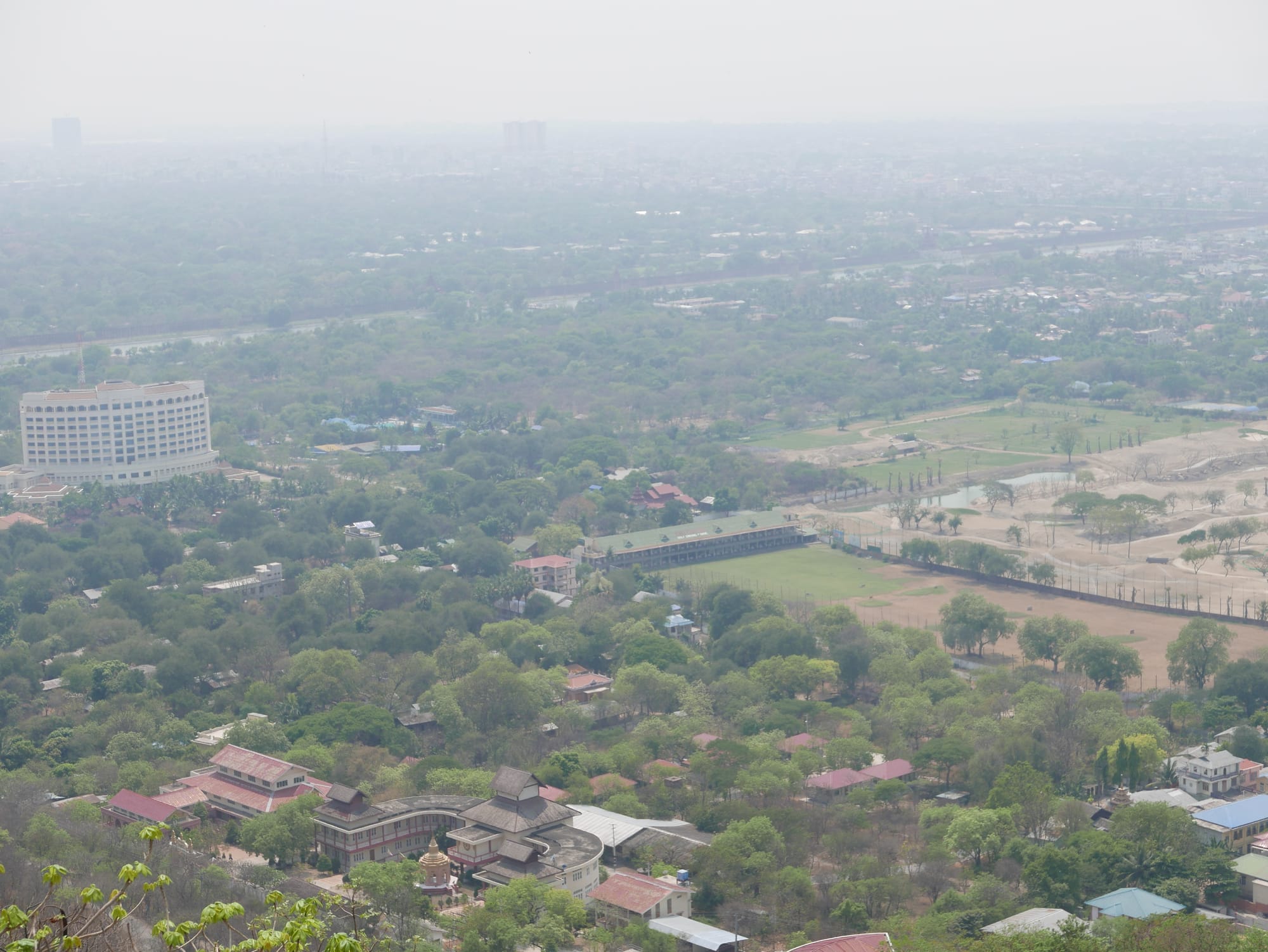 Photo by Author — the view from the top of Mandalay Hill