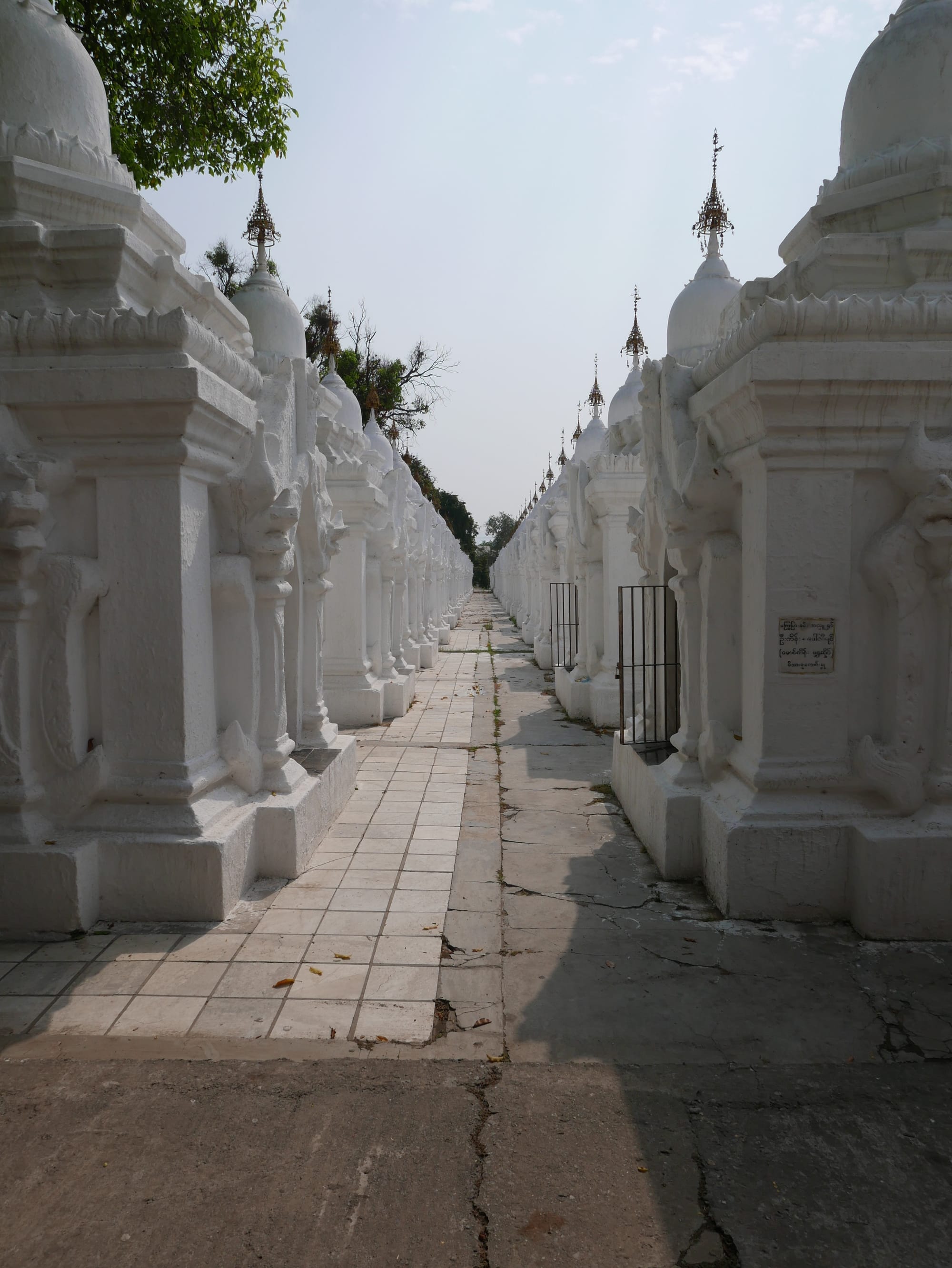 Photo by Author — tablet shrines at the Maha Lawkamarazein or Kuthodaw Inscription Shrines, Mandalay, Myanmar (Burma)