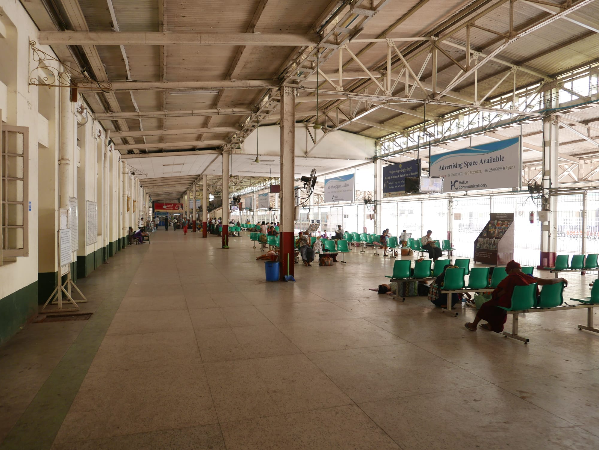 Photo by Author — main waiting area at Yangon Train Station