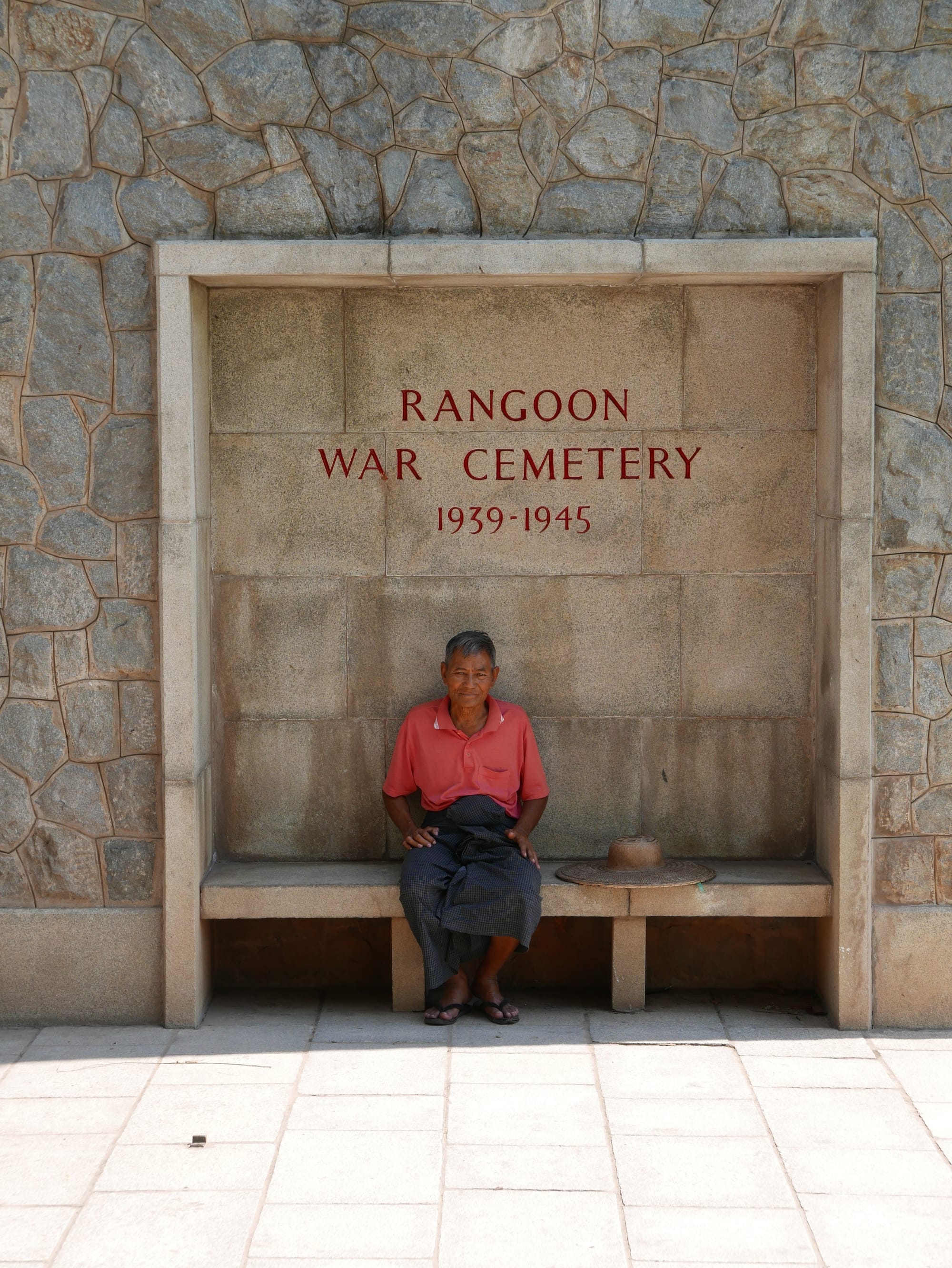 Photo by Author — one of the attendants at the Rangoon War Cemetery