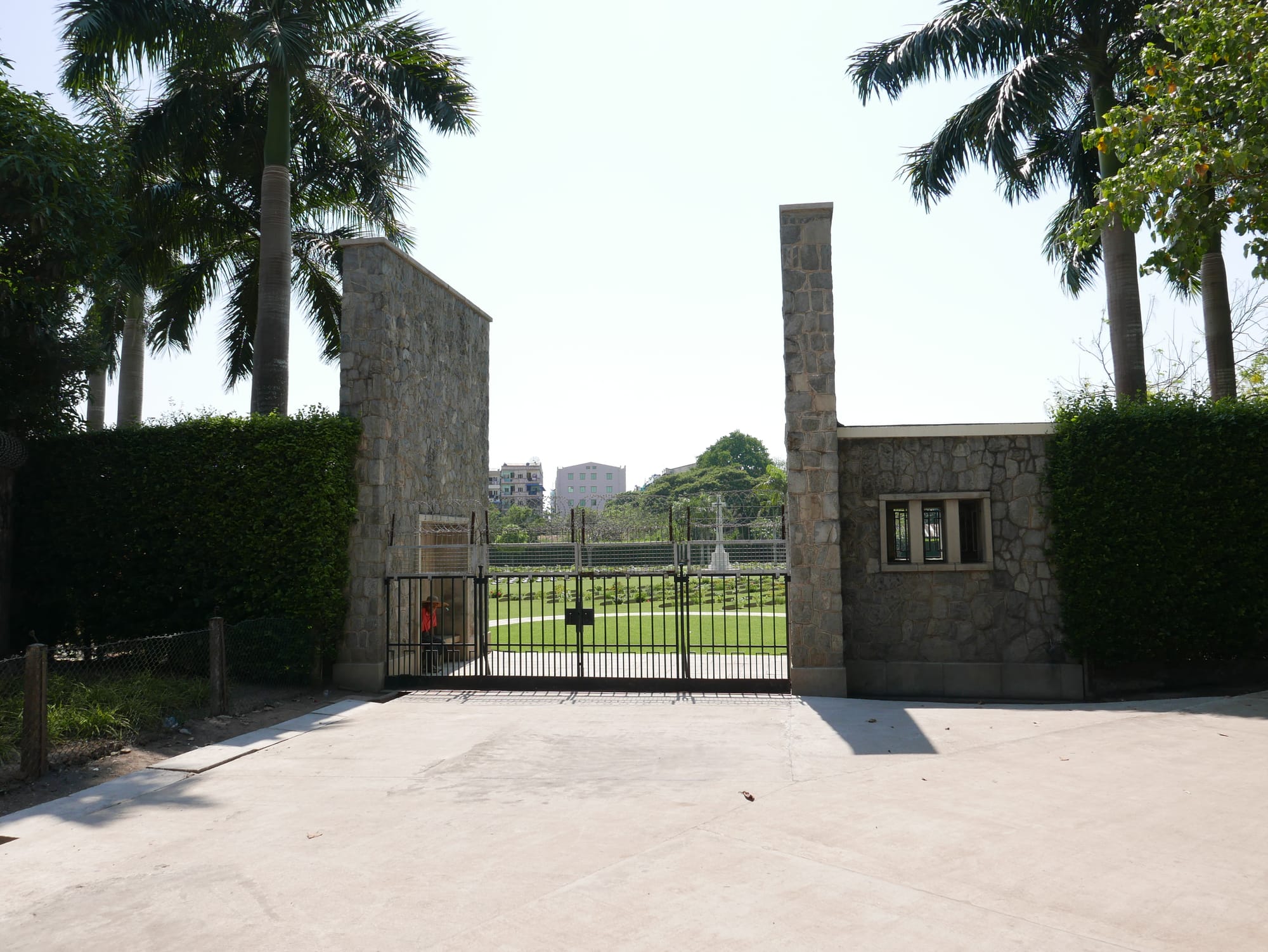 Photo by Author — the main entrance to Rangoon War Cemetery