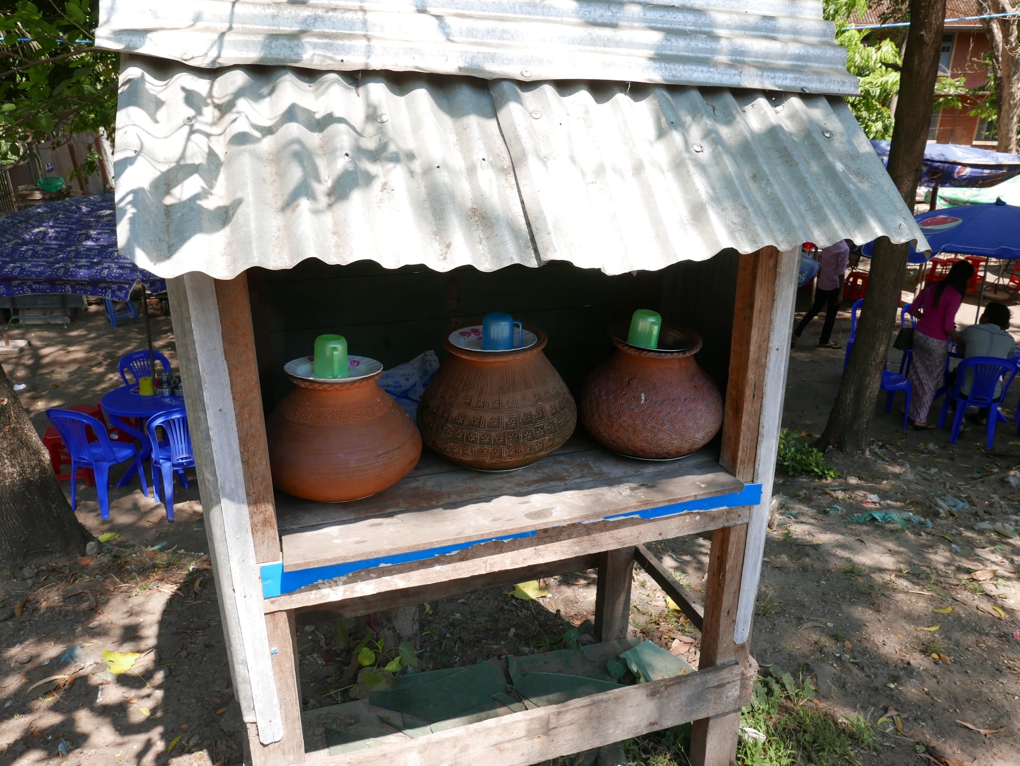 Photo by Author — clay pots by the side of the road — Myanmar