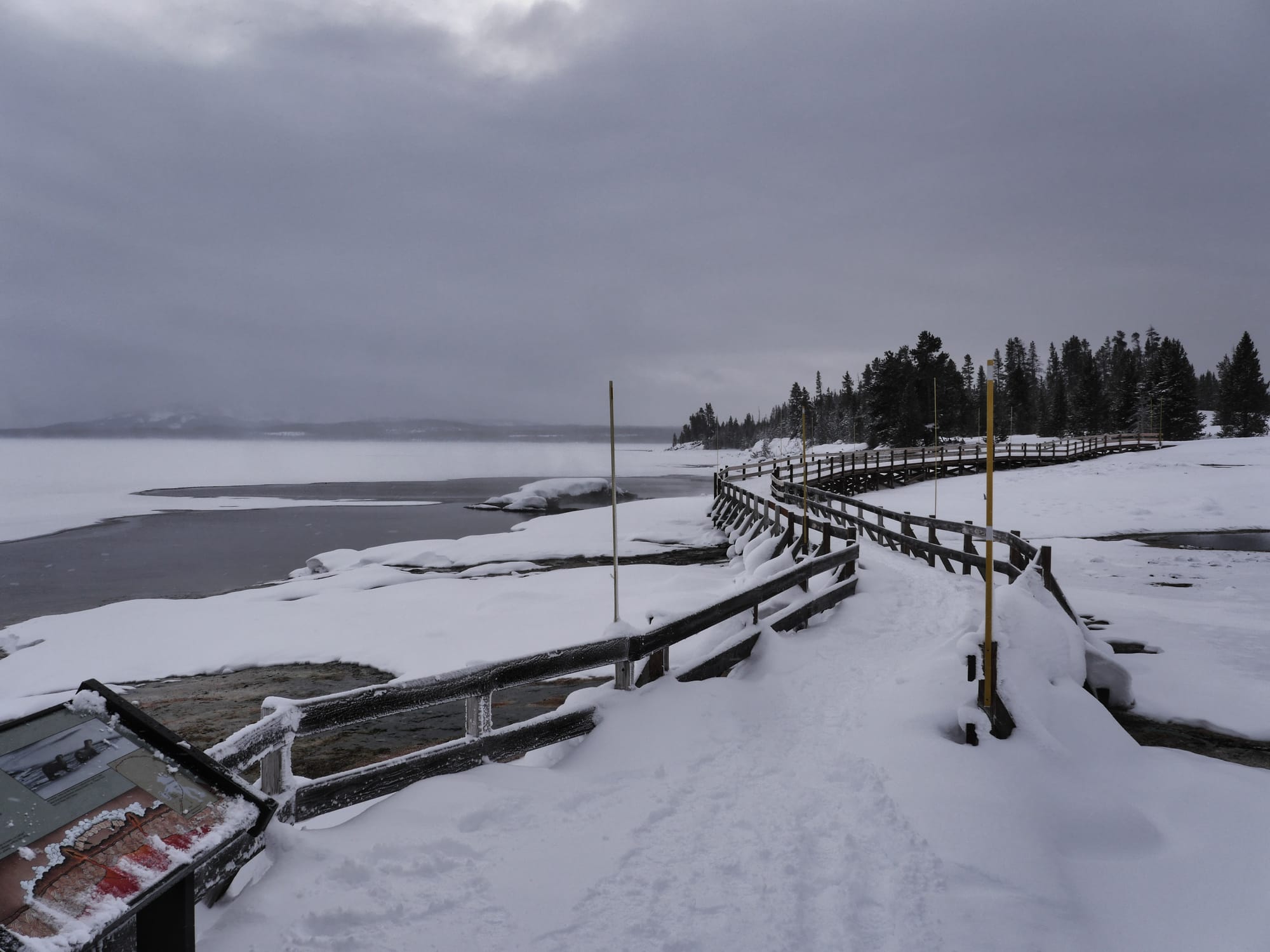 Photo by Author — walkway along the end of West Thumb, Yellowstone Lake