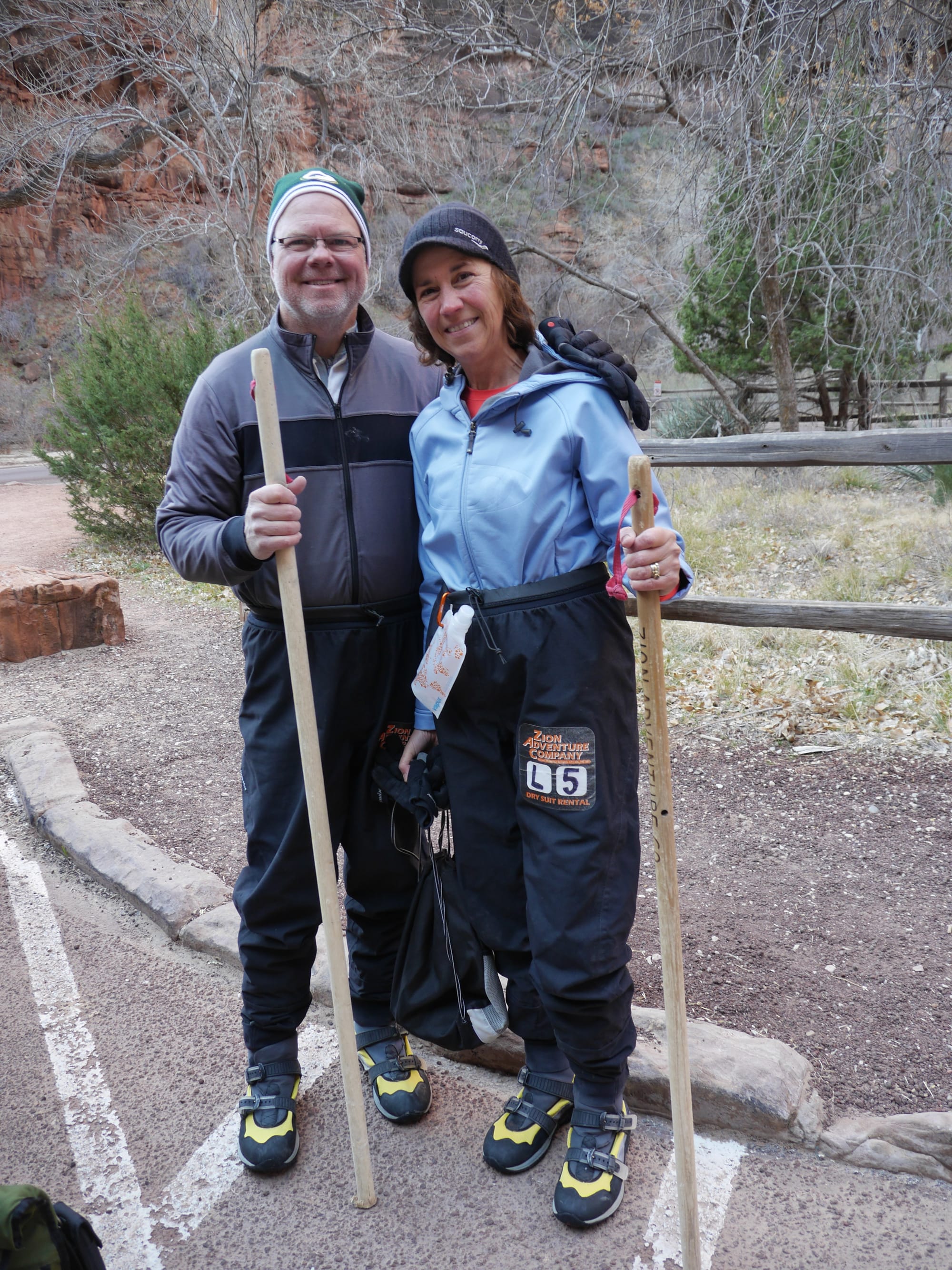 Photo by Author — The Riverside Trail, Zion National Park, Utah — two hikers