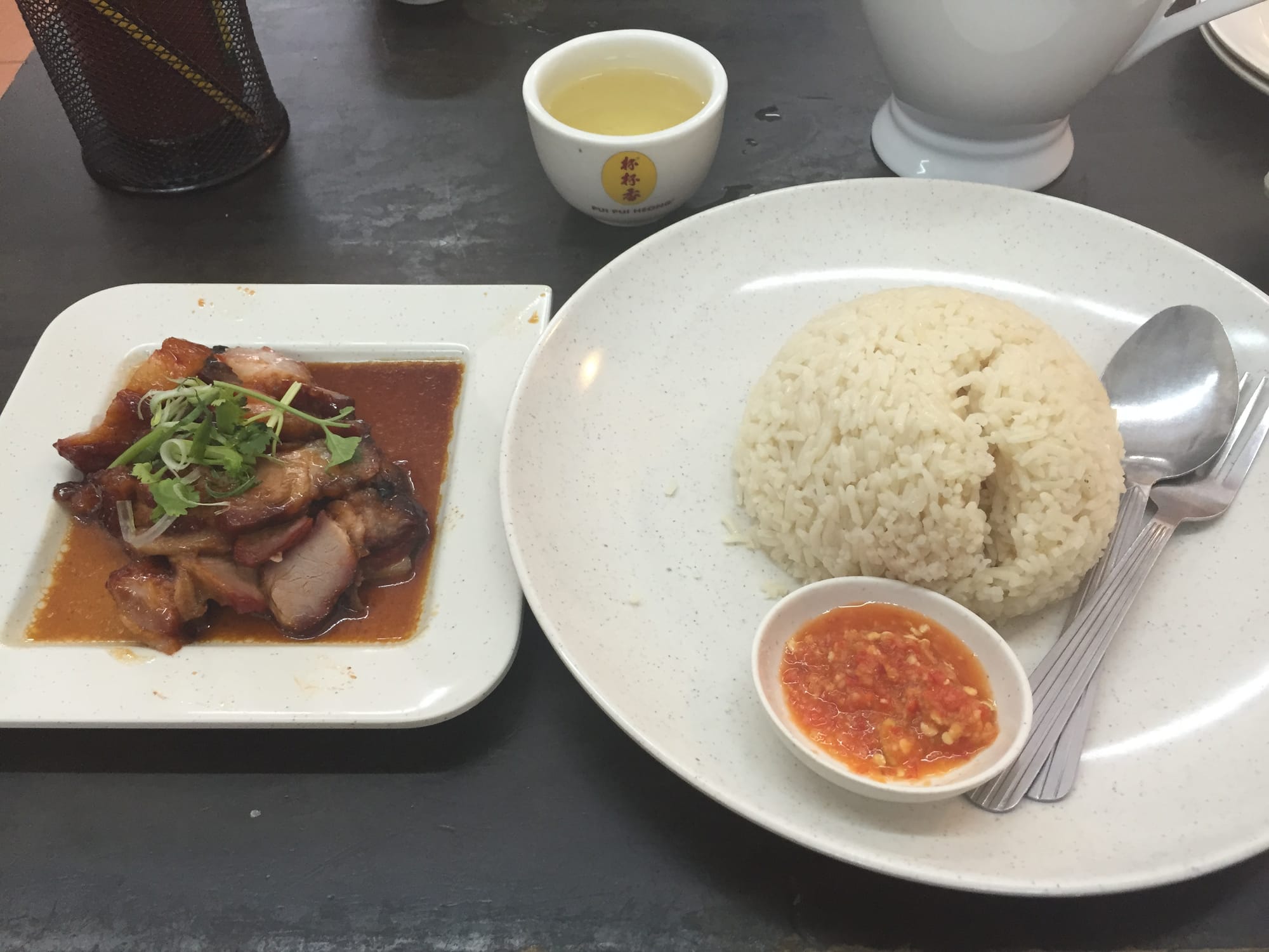 Photo by Author — Char Siew Rice set — Restaurant Changman 常满