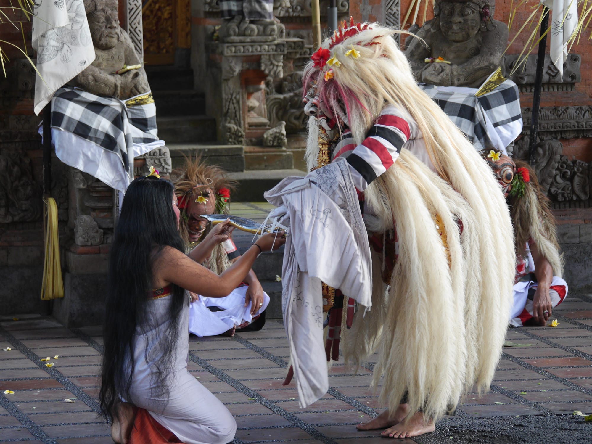 Photo by Author — the God Siwa? — Sahadewa Barong and Kris Dance, Bali, Indonesia