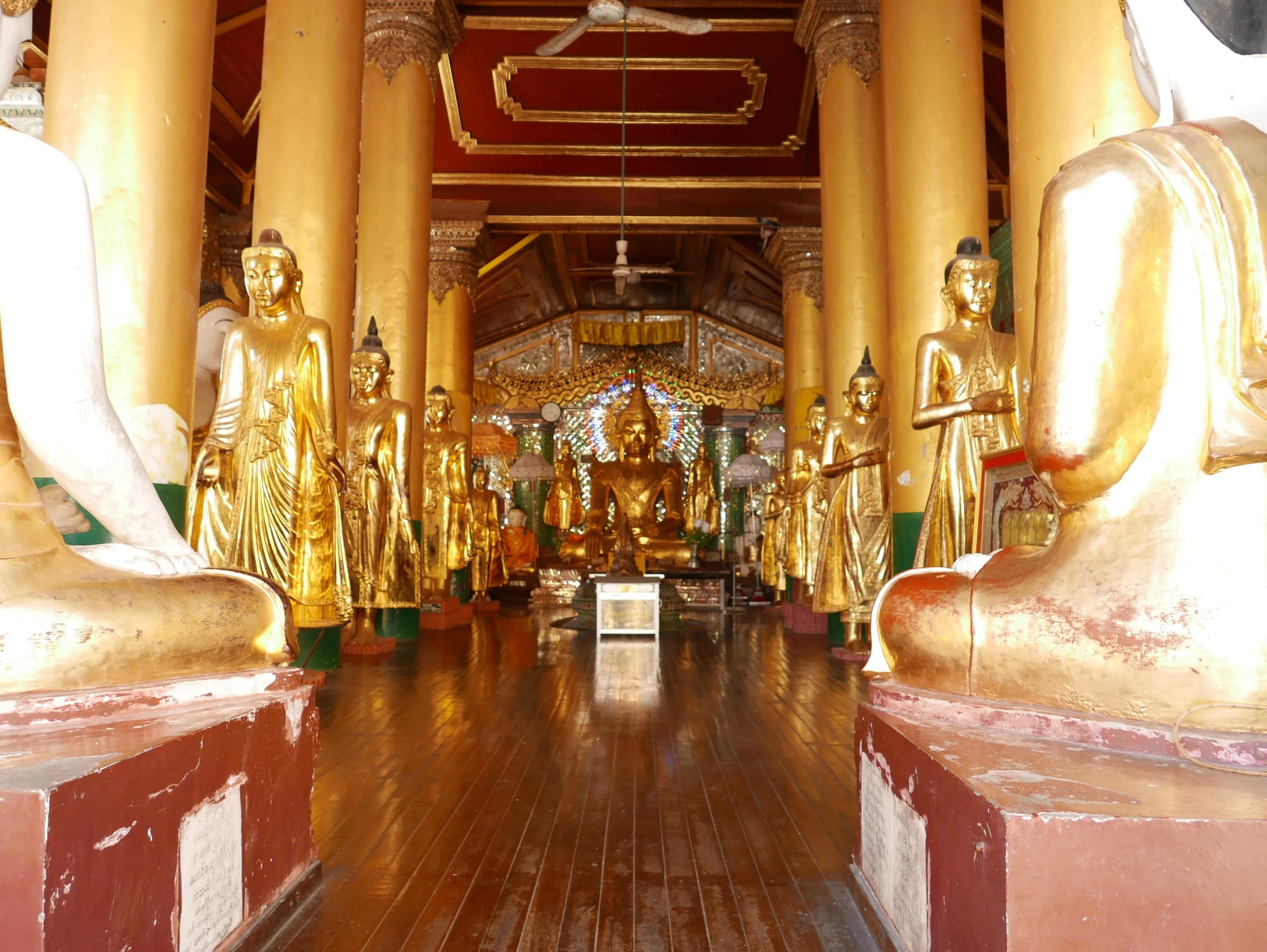 Photo by Author — a shrine at the Shwedagon Pagoda