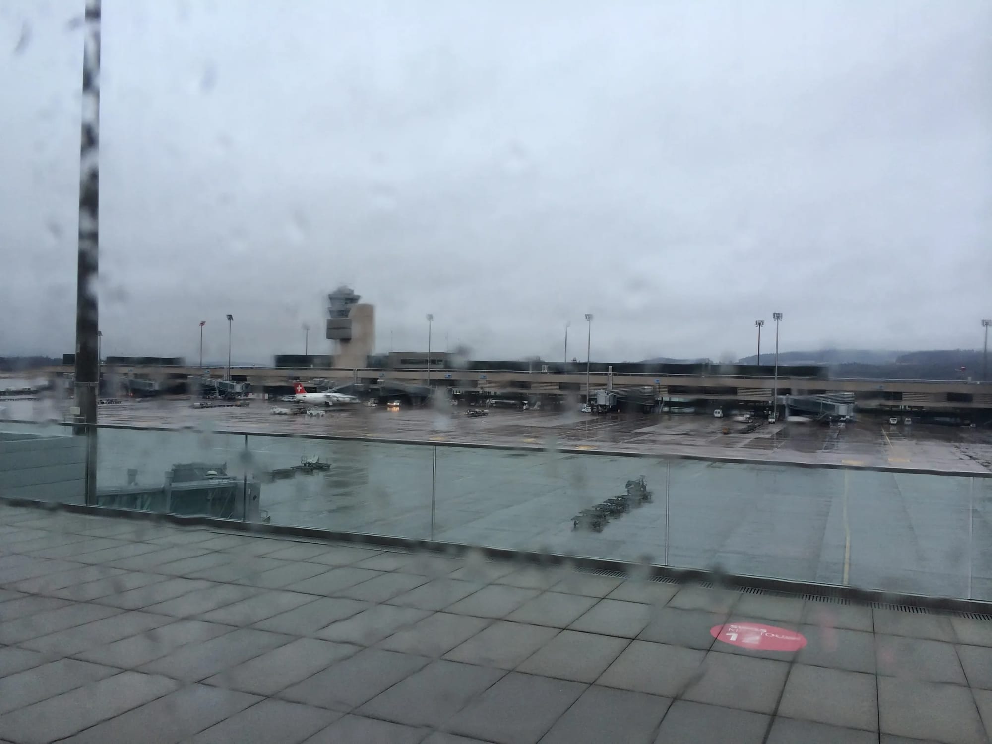 Photo by Author — the free observation deck at Zurich Airport