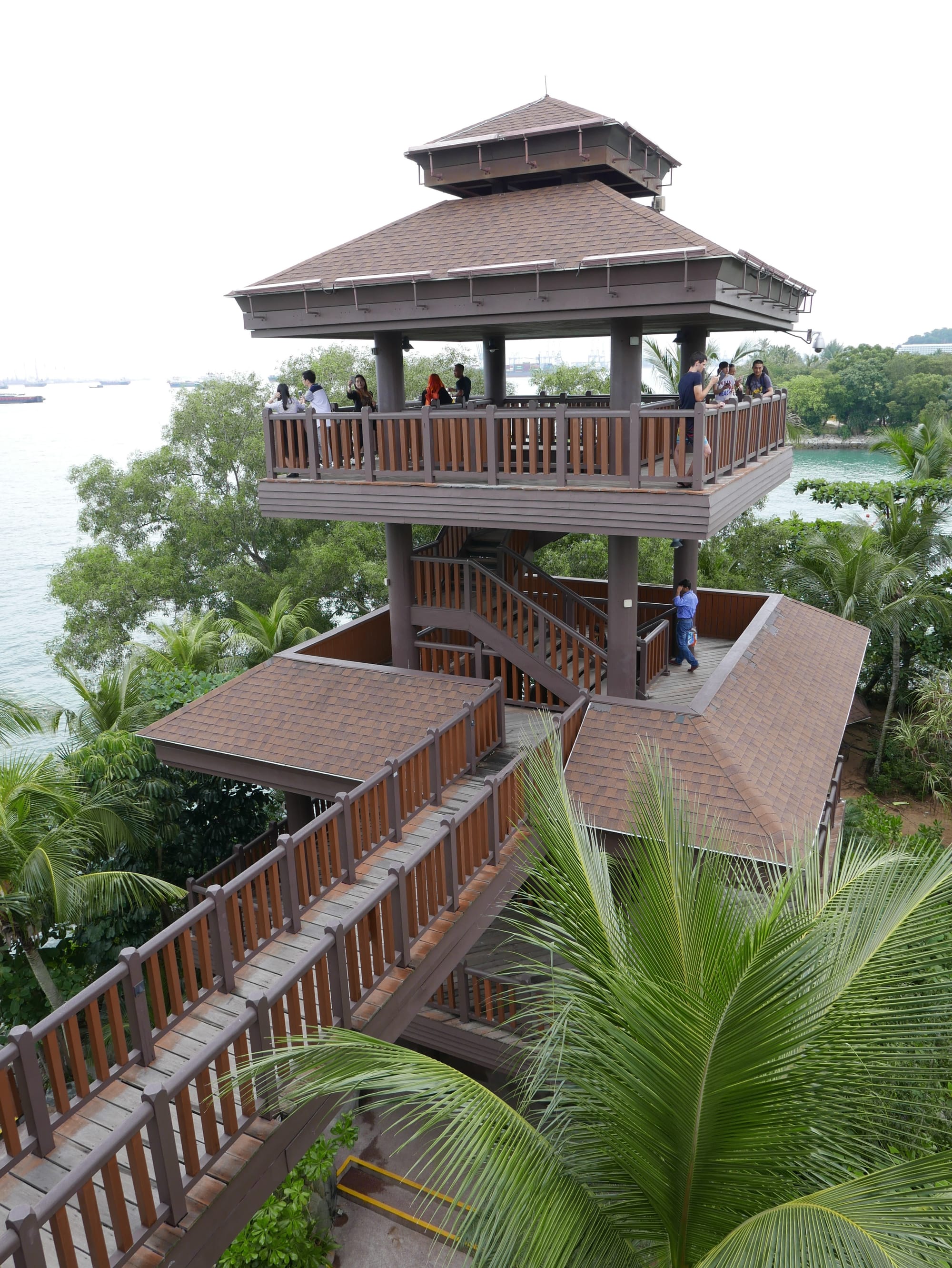 Photo by Author — viewing tower — Palawan Island, Sentosa Island, Singapore
