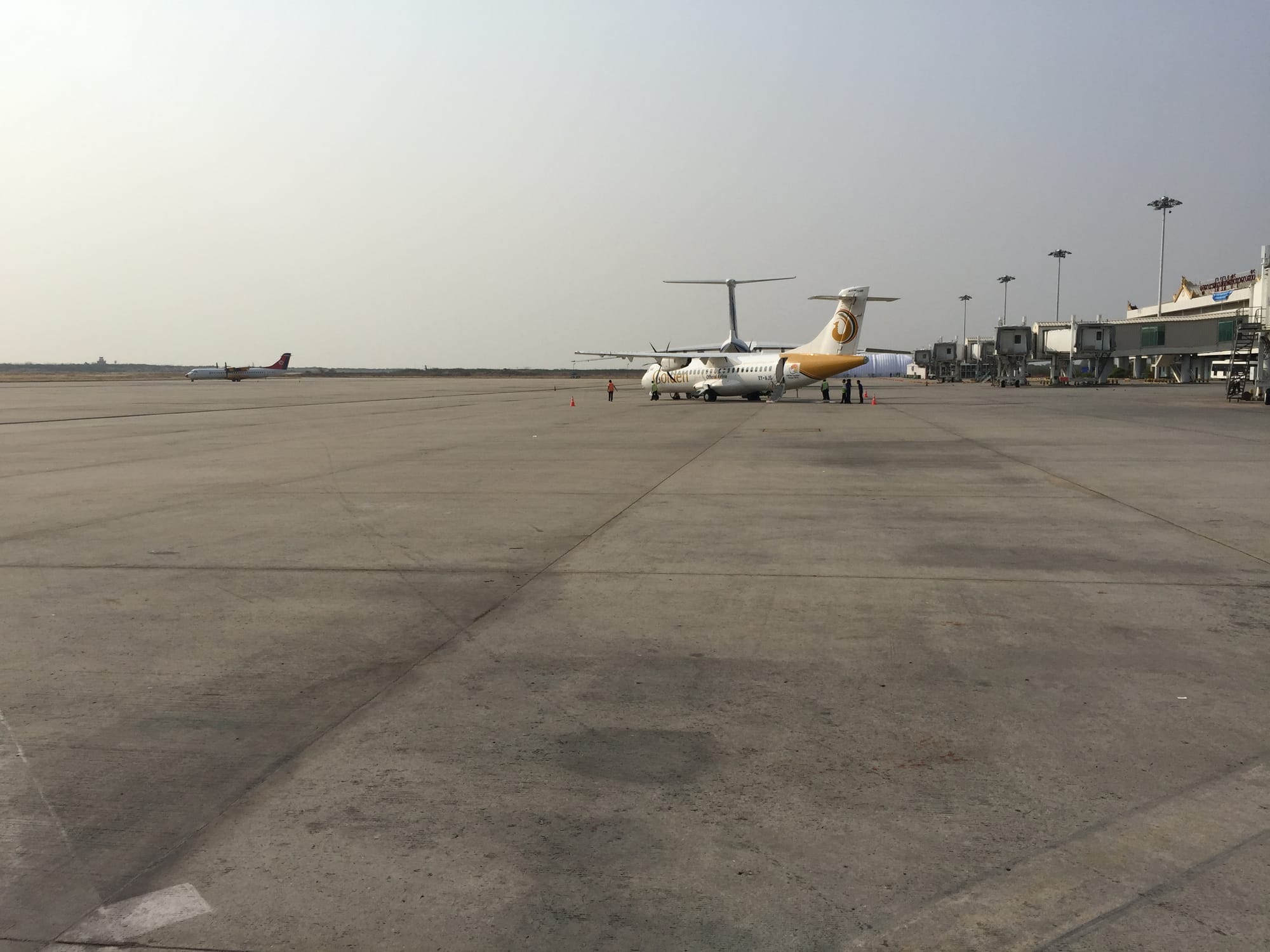 Photo by Author — on the tarmac at Mandalay International Airport (MDL)
