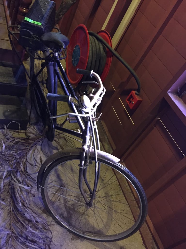 Photo by Author — a bike — the connection with fishing?