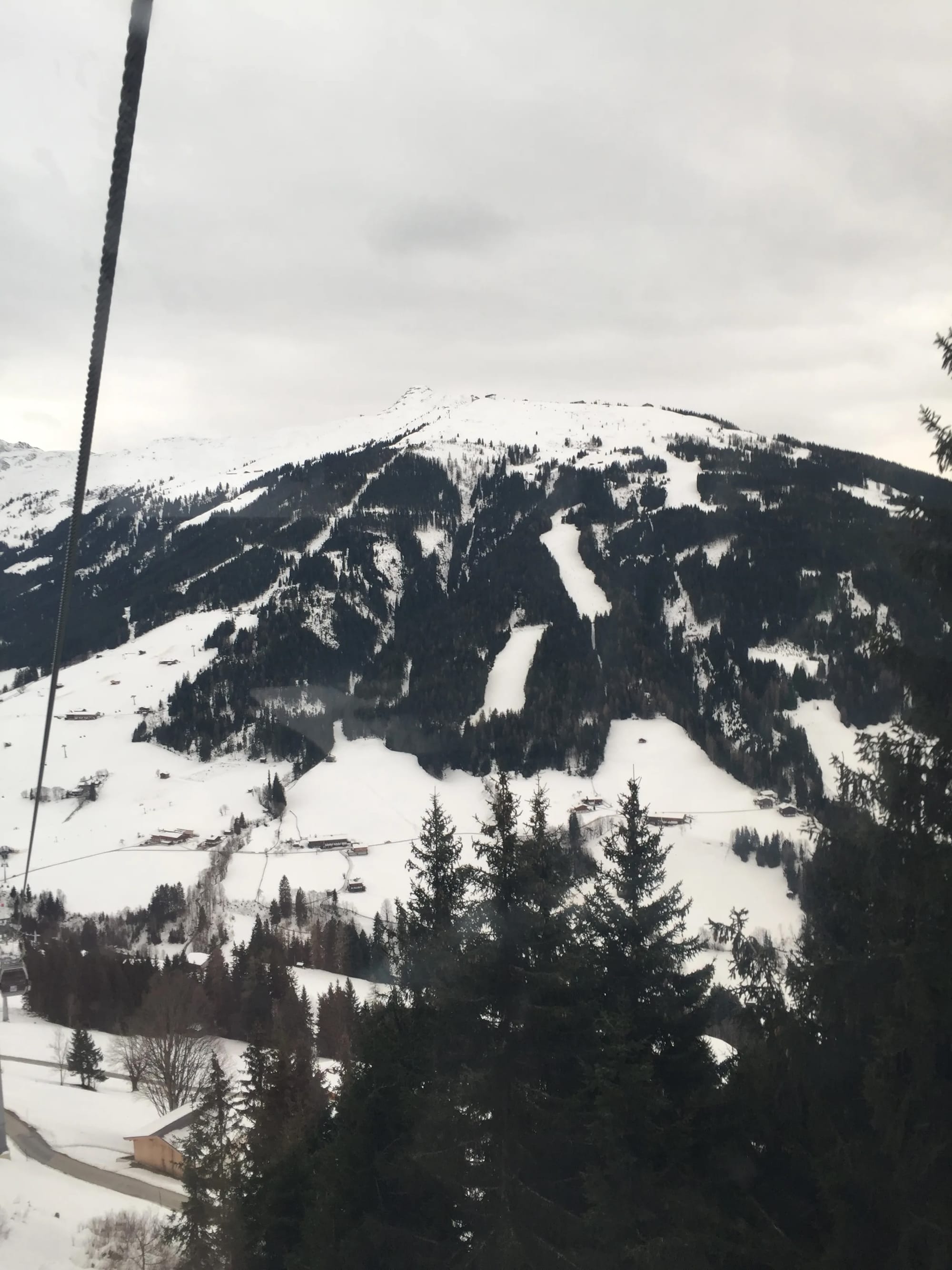 Photo by Author — Auffach — Looking back at Gmahkopf from the gondola up to Schatzberg
