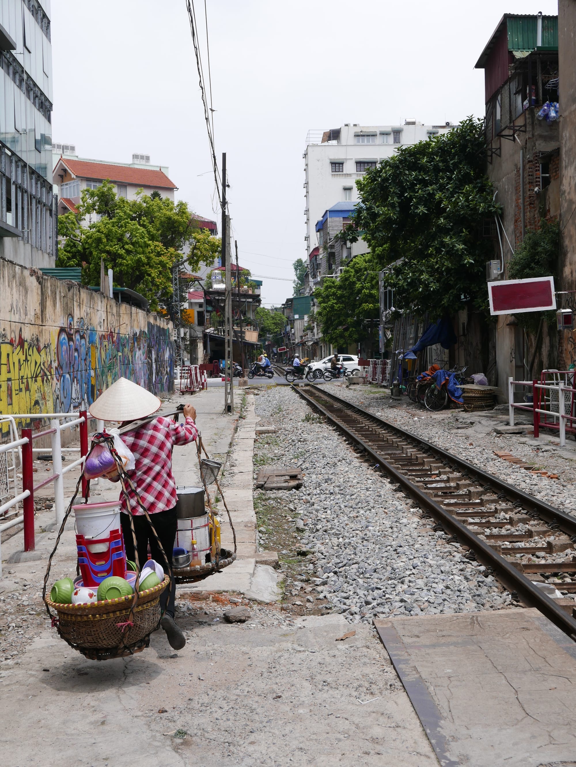 Photo by Author — local railway tracks — Hanoi, Vietnam
