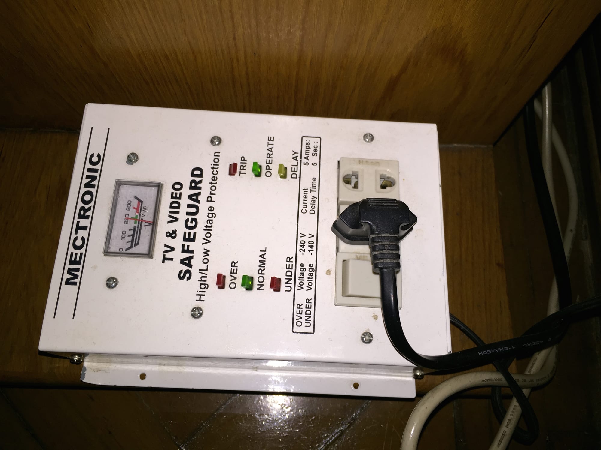 Photo by Author — surge protector in the room