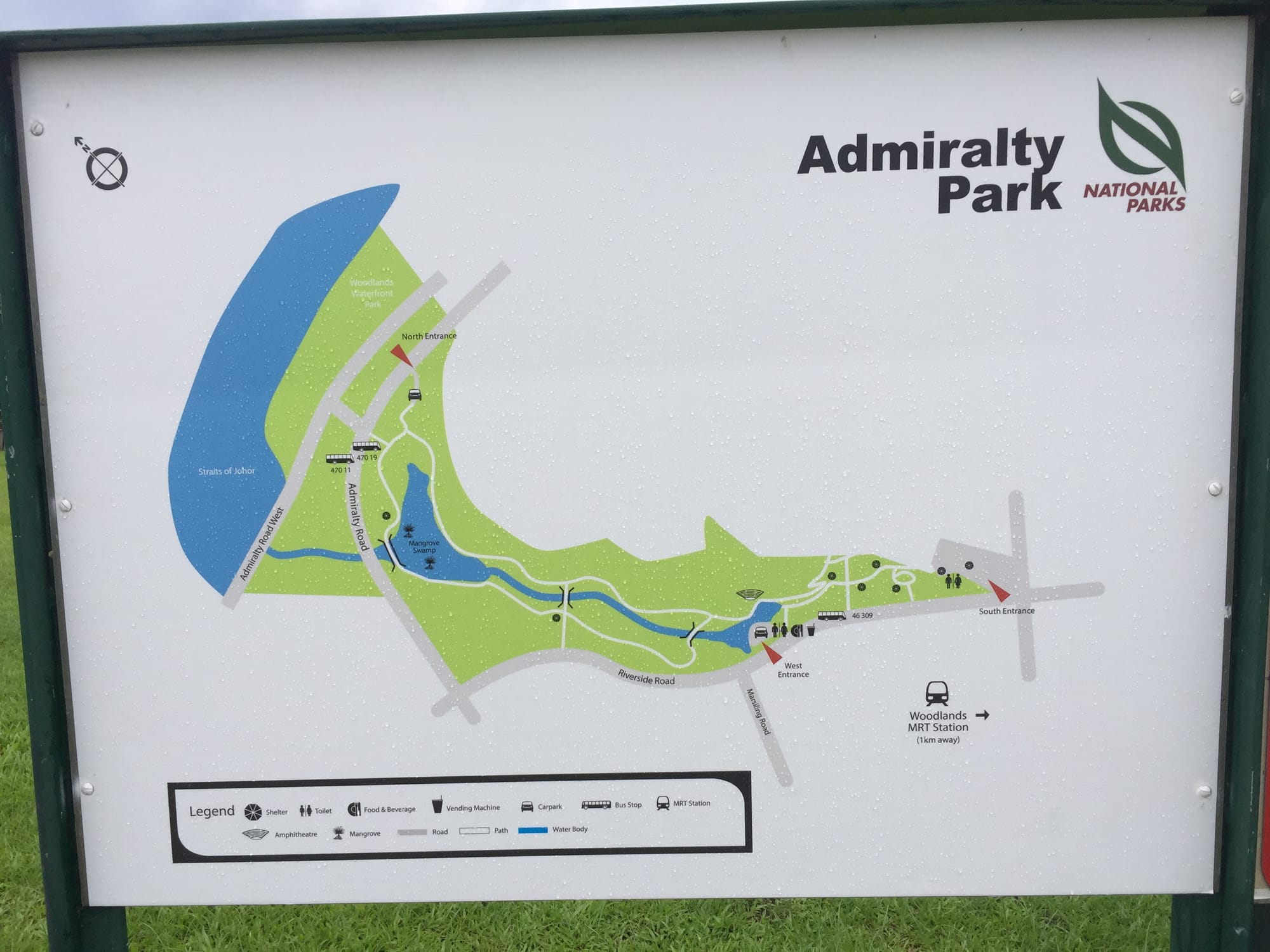 Photo by Author — park map — Admiralty Park, Woodlands, Singapore