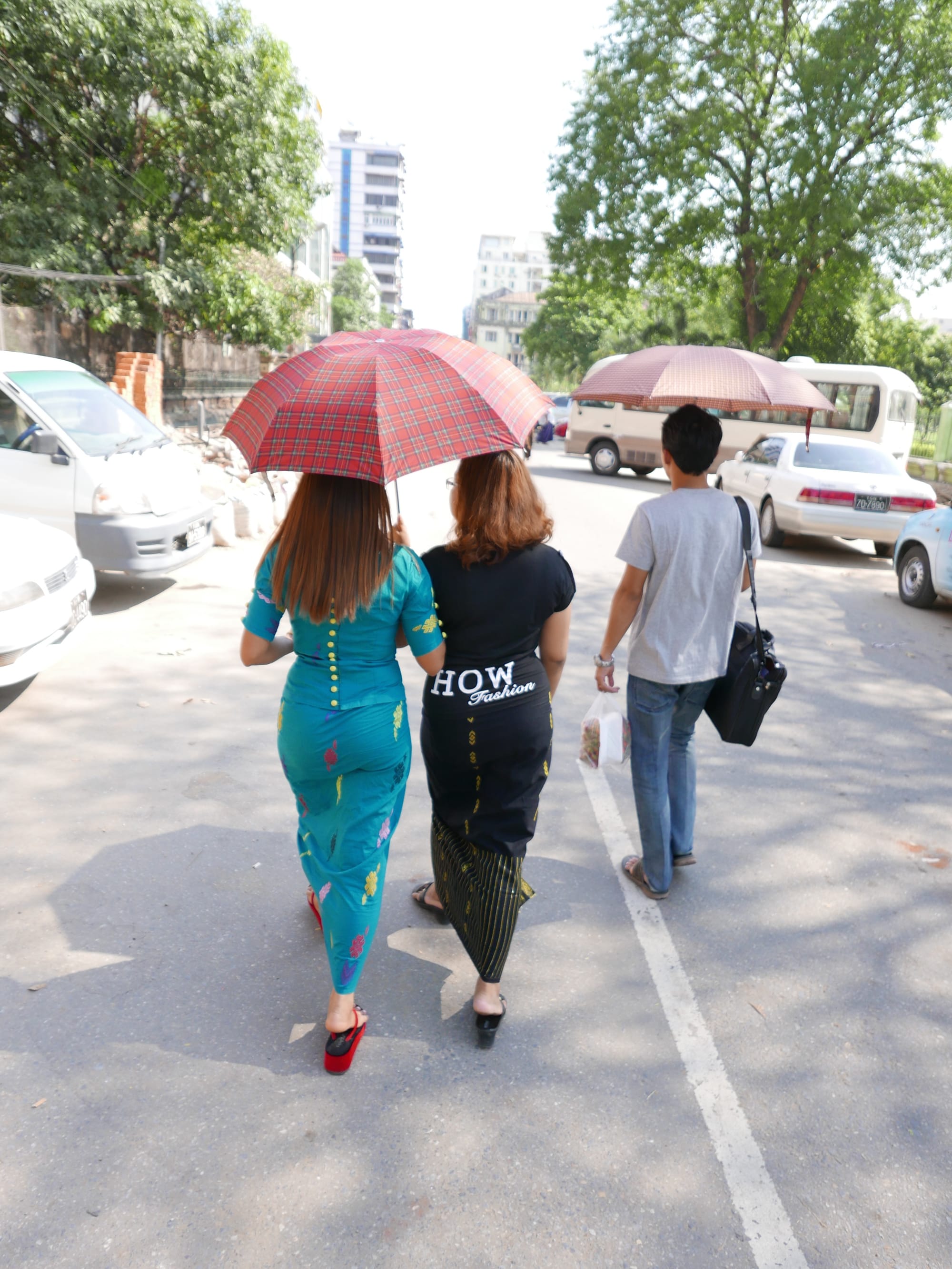 Photo by Author — umbrellas in the sun — Myanmar (Burma)