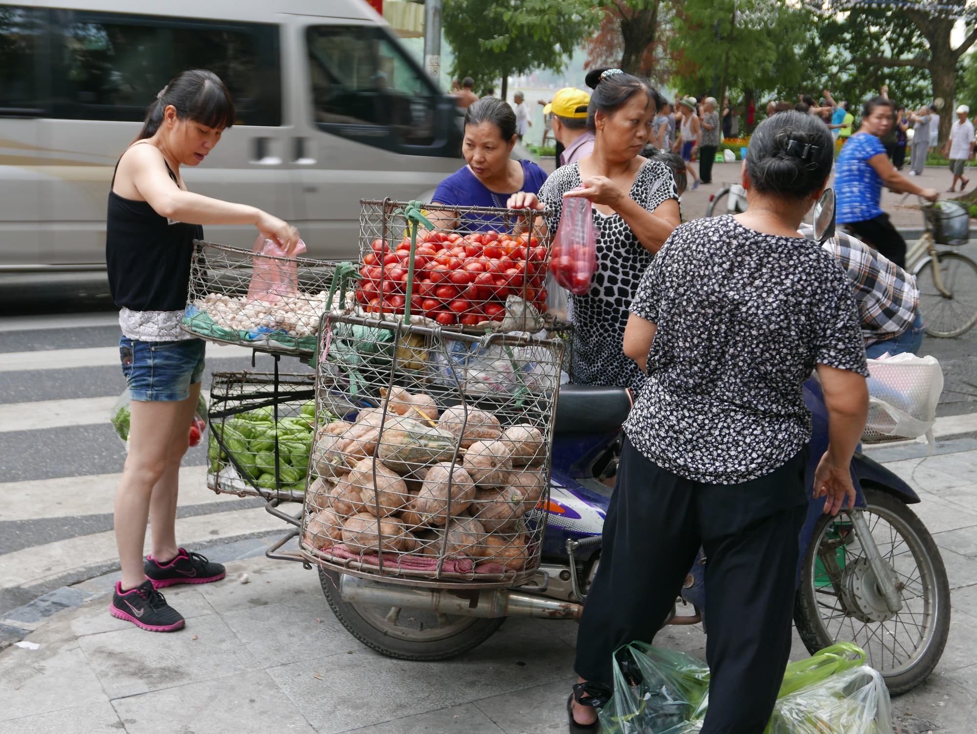 Photo by Author — Street Market near Hồ Hoàn Kiếm (Hoan Kiem Lake), Hanoi, Vietnam