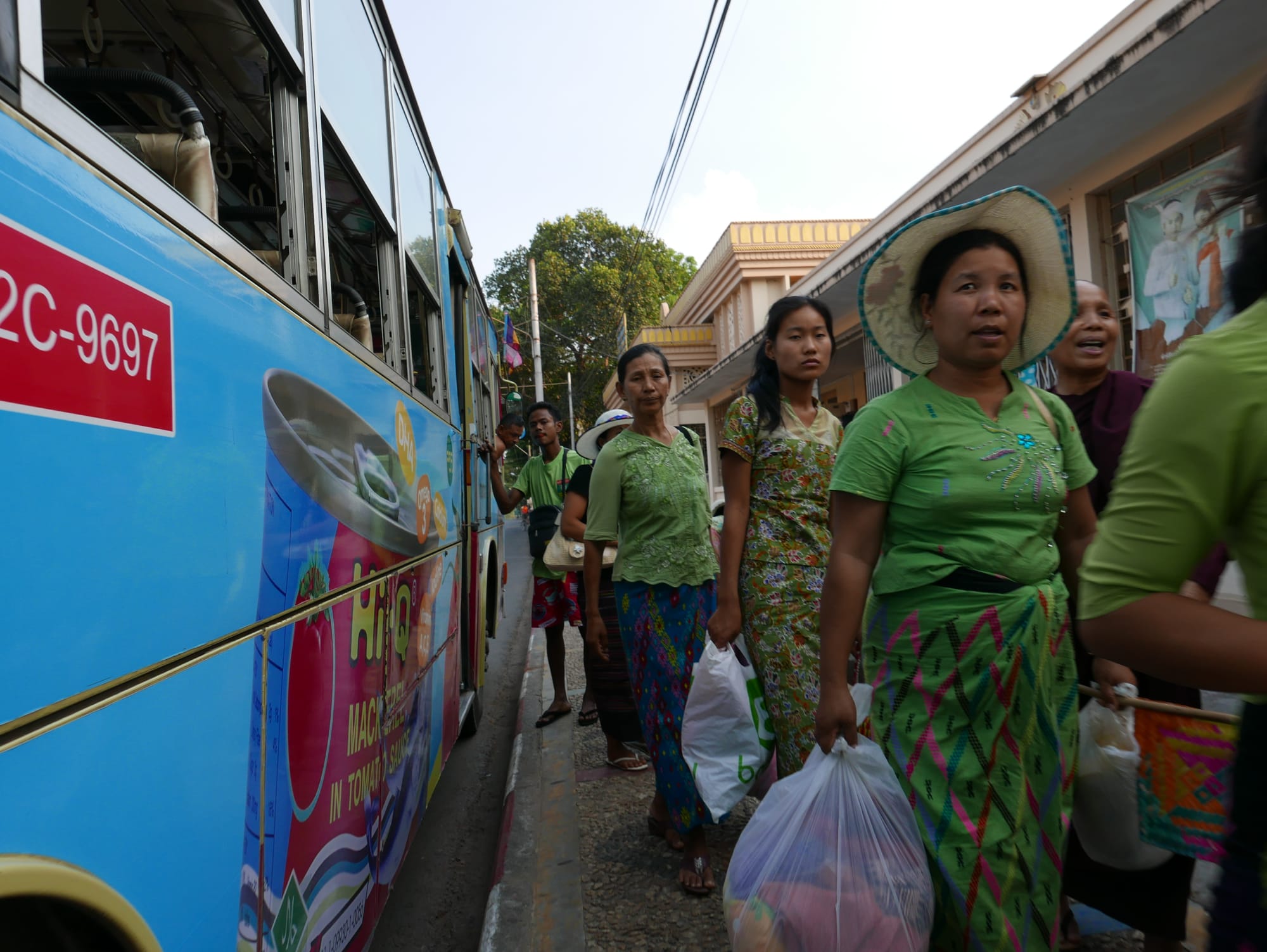 Photo by Author — bus passengers — Myanmar (Burma)