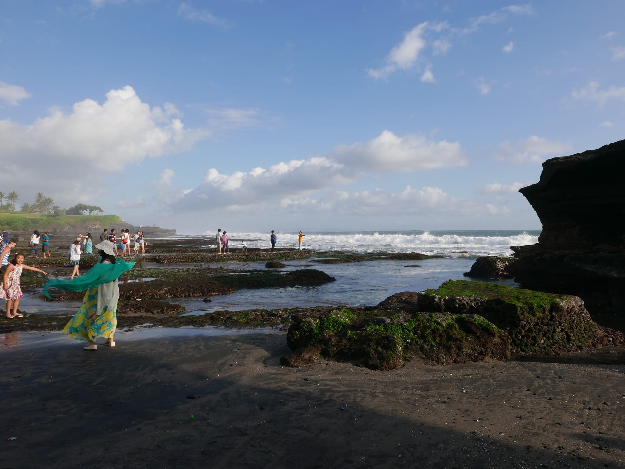 Photo by Author — the beach at Tanah Lot, Bali, Indonesia