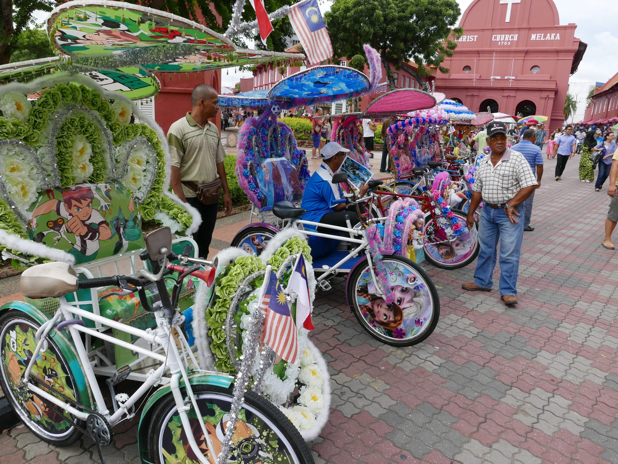 Photo by Author — The Strange Trishaws of Malacca, Malaysia