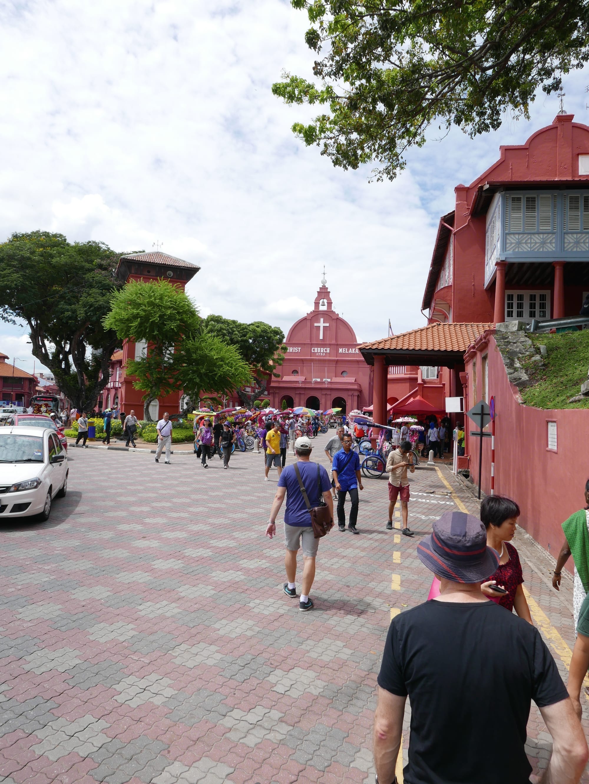 Photo by Author — Christ Church and Queen Victoria Fountain, Malacca, Malaysia