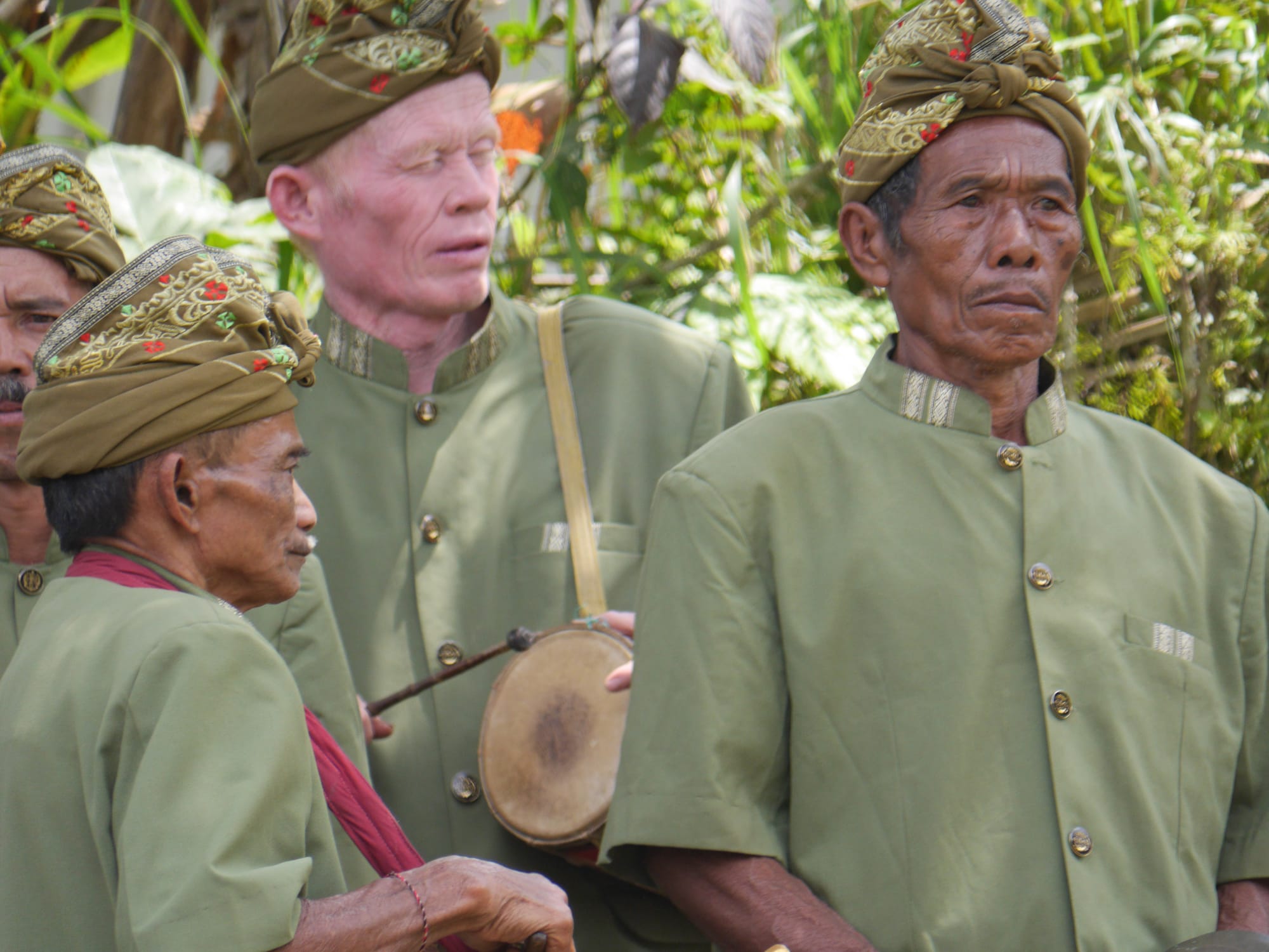 Photo by Author — musicians at a cremation procession in Bali