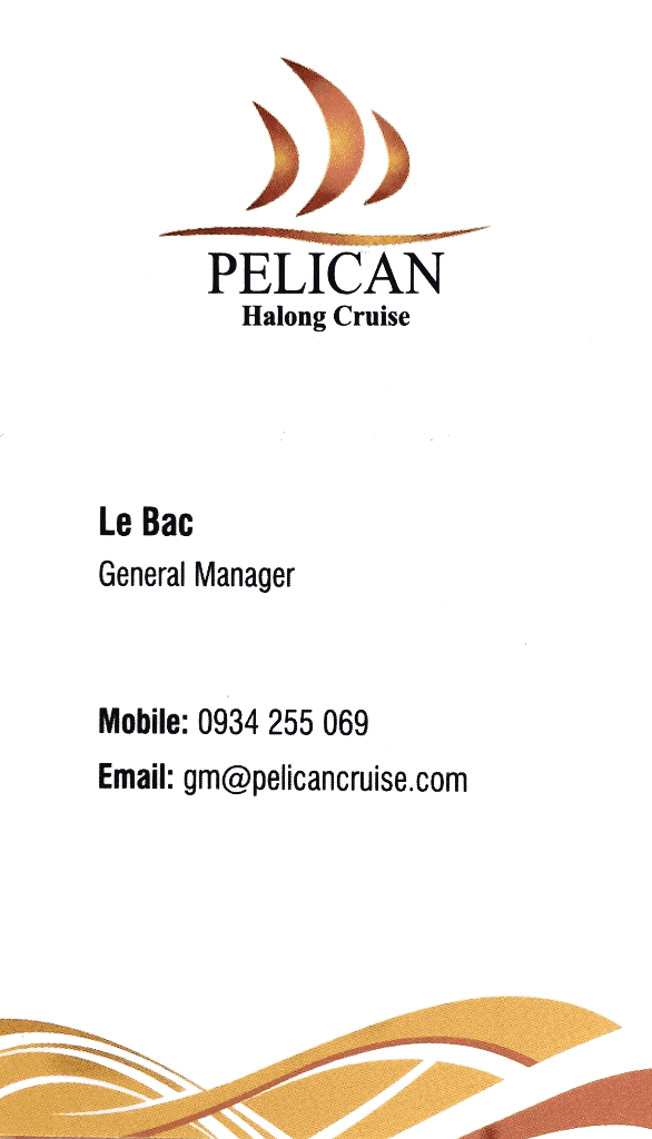 Business card — Mr Le Bac, a general manager with Glory Cruises