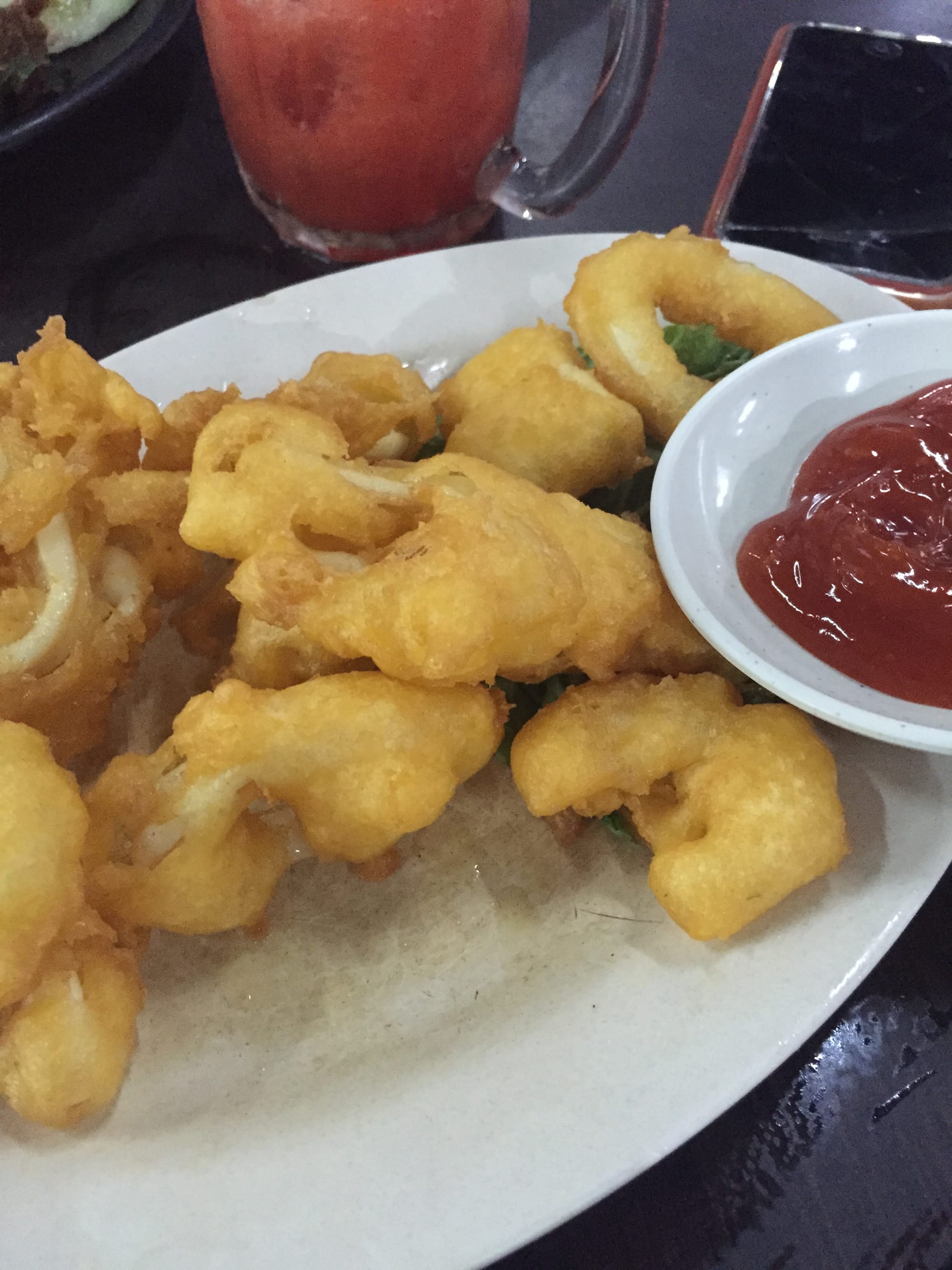 Photo by Author — deep-fried squid — Muara Restaurant, Miri, Sarawak, Malaysia
