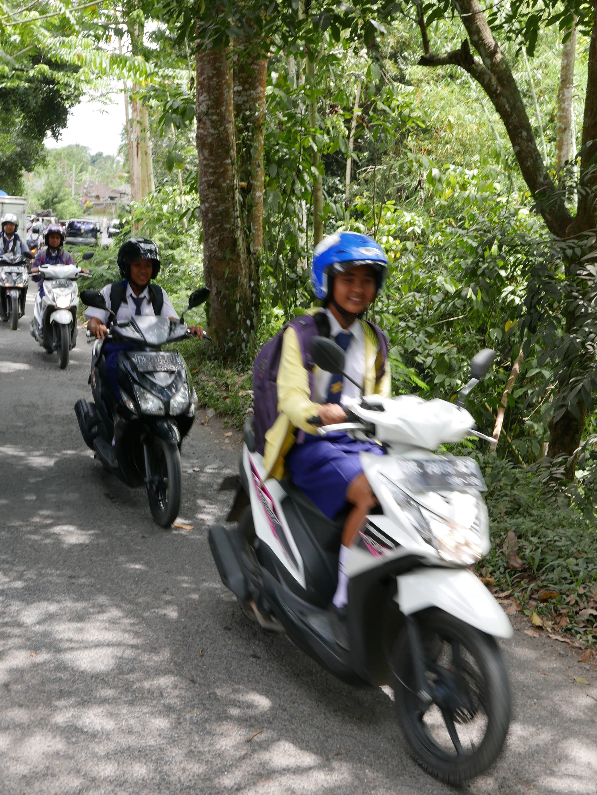 Photo by Author — passing motorbikes in Bali