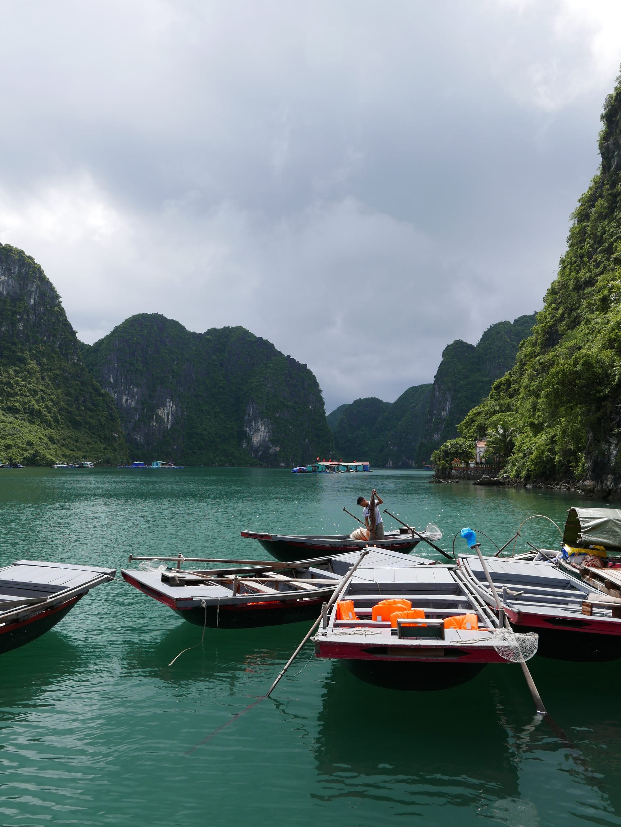 Photo by Author — boats in Ha Long Bay, Vietnam