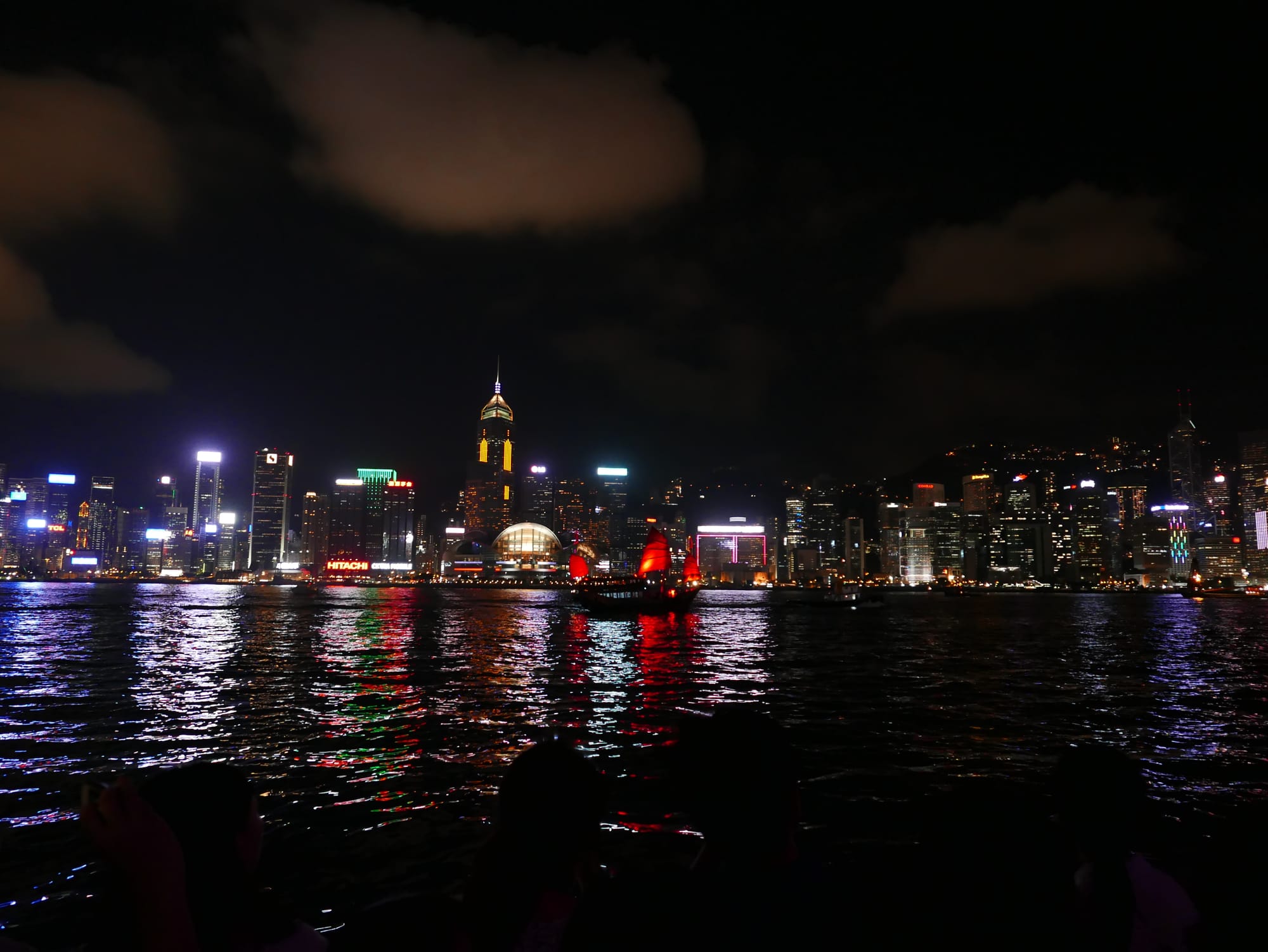 Photo by Author — Hong Kong Harbour at night