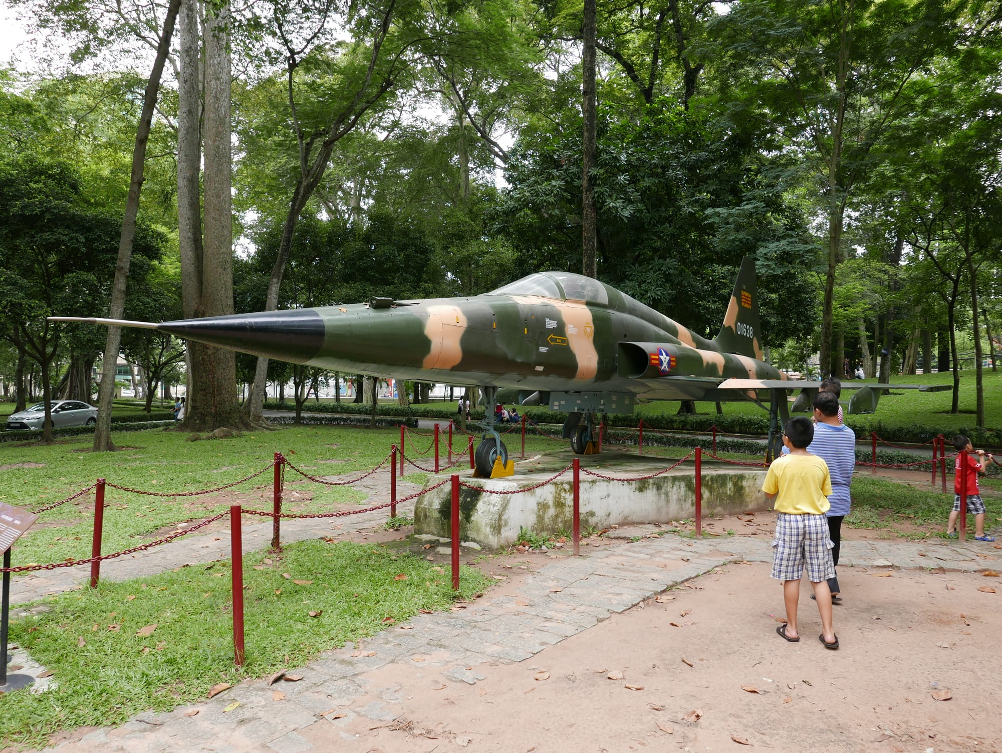 Photo by Author — a fighter jet on the grounds of Dinh Thống Nhất (Independence Palace / Reunification Palace), Ho Chi Minh City (Saigon), Vietnam 